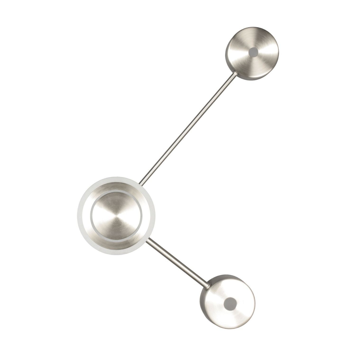 Applique LED aluminium dimmable H:44 cm 3000 K argent wandhalter, edelstahl, wandhalterung, rohrarm, auge