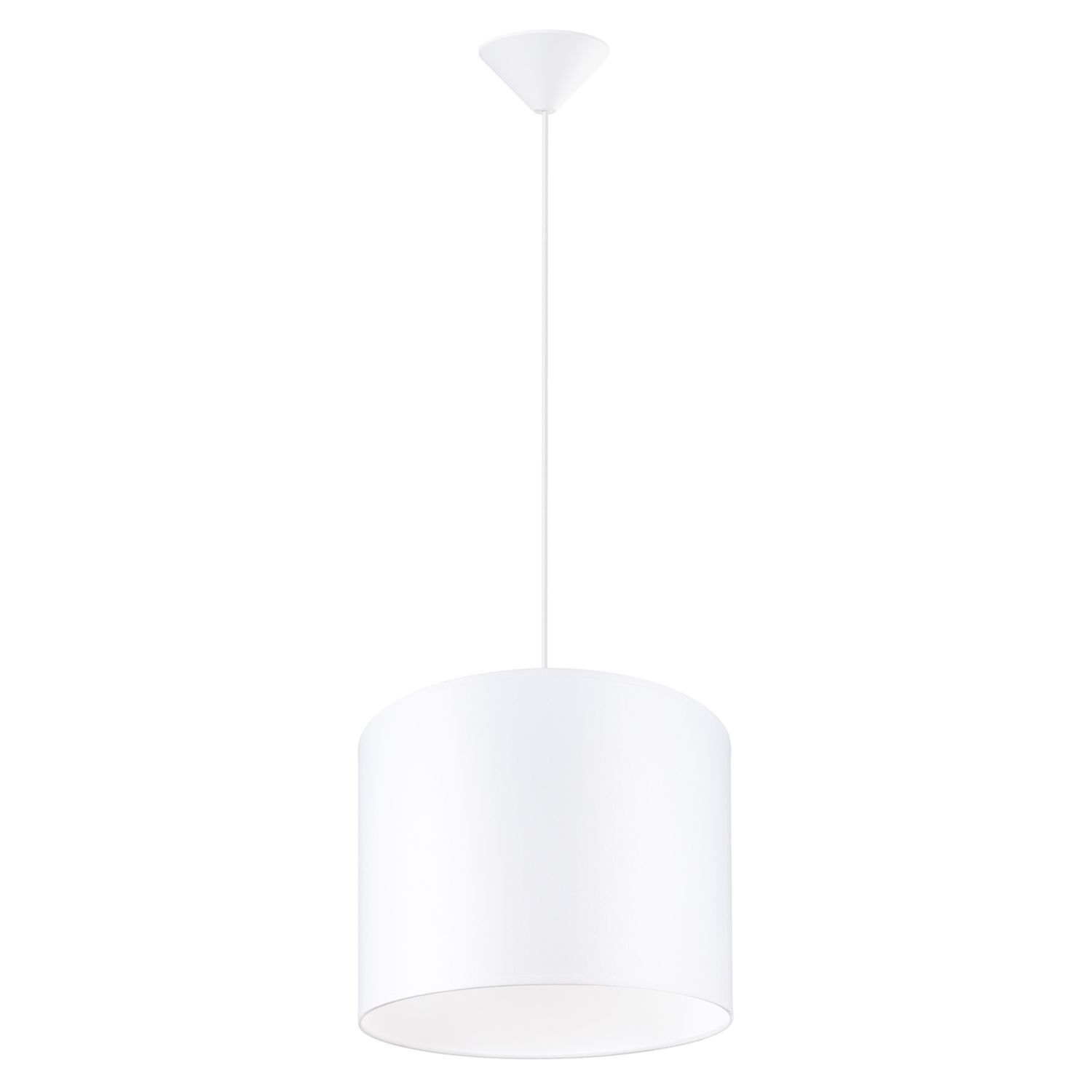 Deckenlampe, Pendellampe, weißeLampe, Textilschirm, Halterung, Pendelleuchte