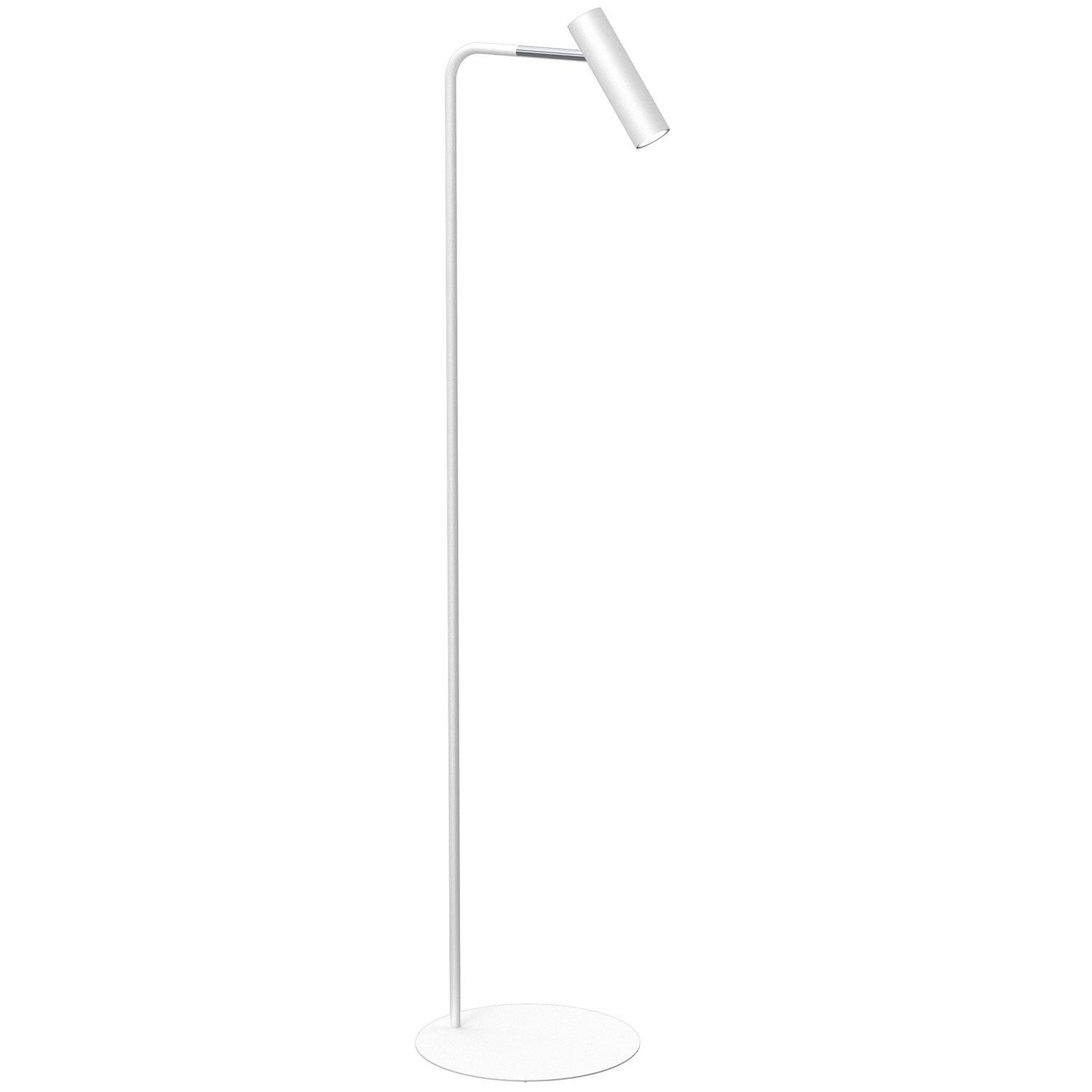 Lampadaire métal GU10 mobile 159 cm blanc chrome