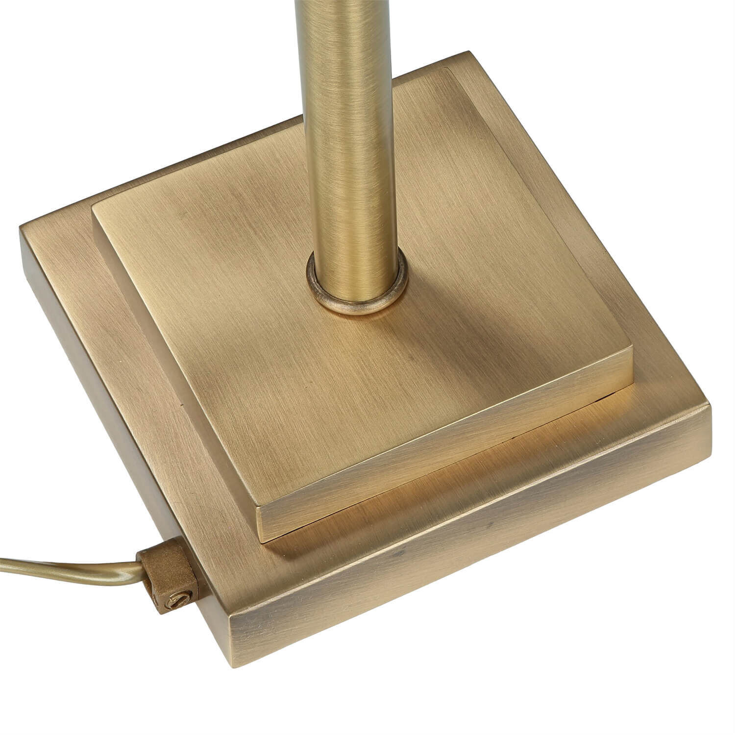 Lampe de banquier design en bronze clair blanc laiton véritable