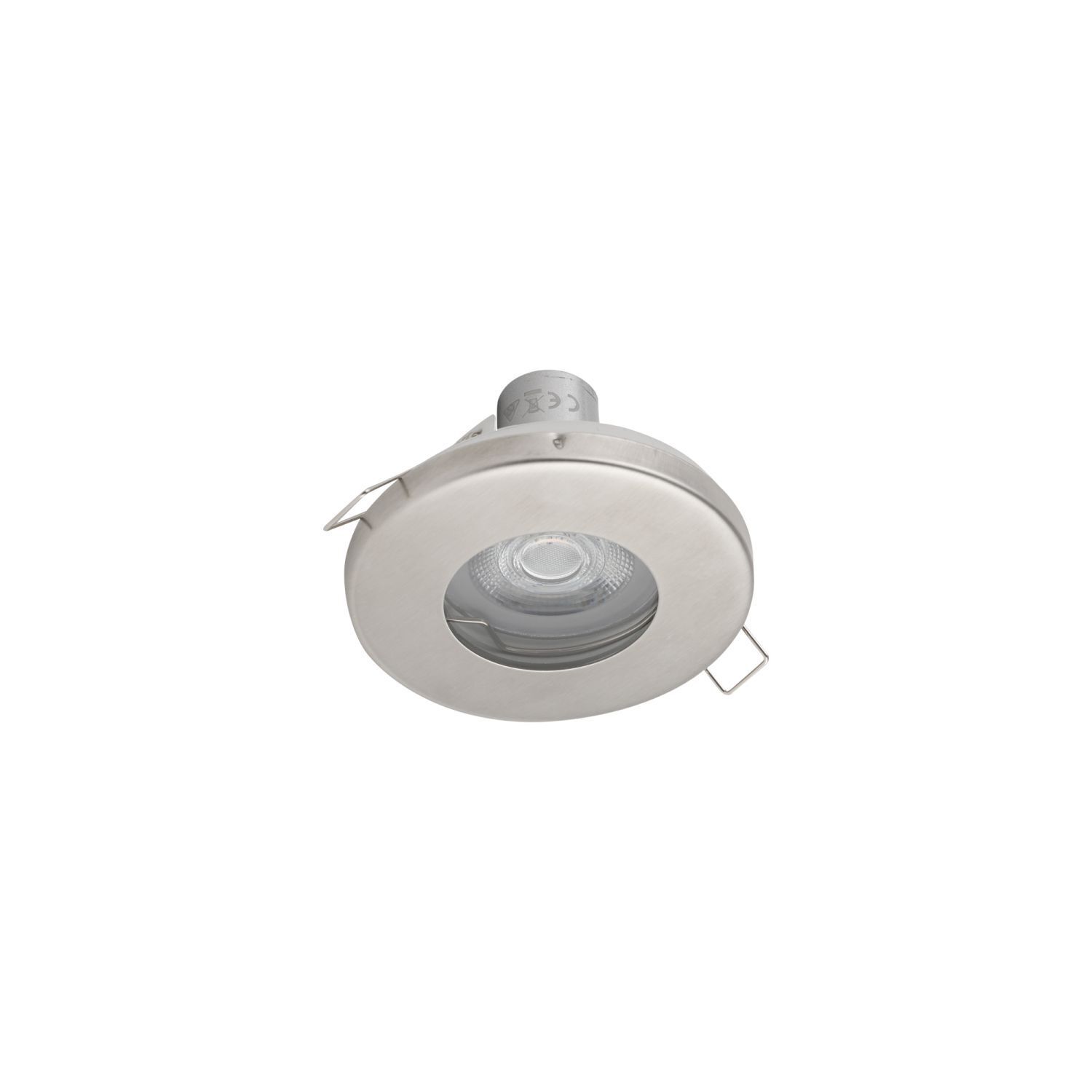 Spot encastré rond Ø 85 mm en argent IP54/20 GU10 métal