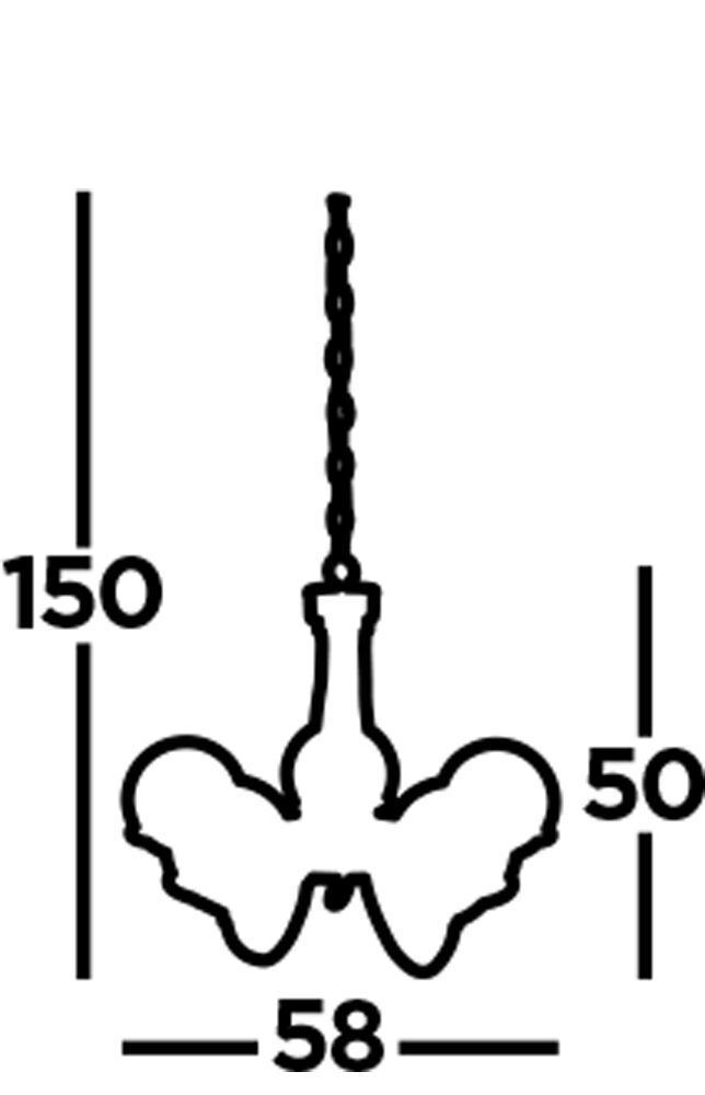 Lustre à 5 flammes en laiton antique blanc E14 métal verre