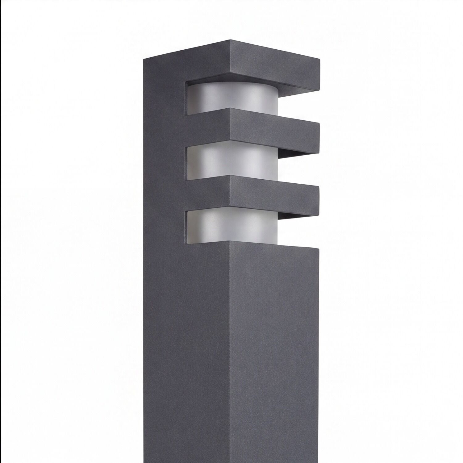 le51534-wegeleuchte-terrasse-garten-auffahrt-aussen-metall-kunststoff-modern-3-flammig-ip44-dunkelgrau-04 Aussenscheinwerfer, Laternenkopf, Standleuchte, Metall, Modern