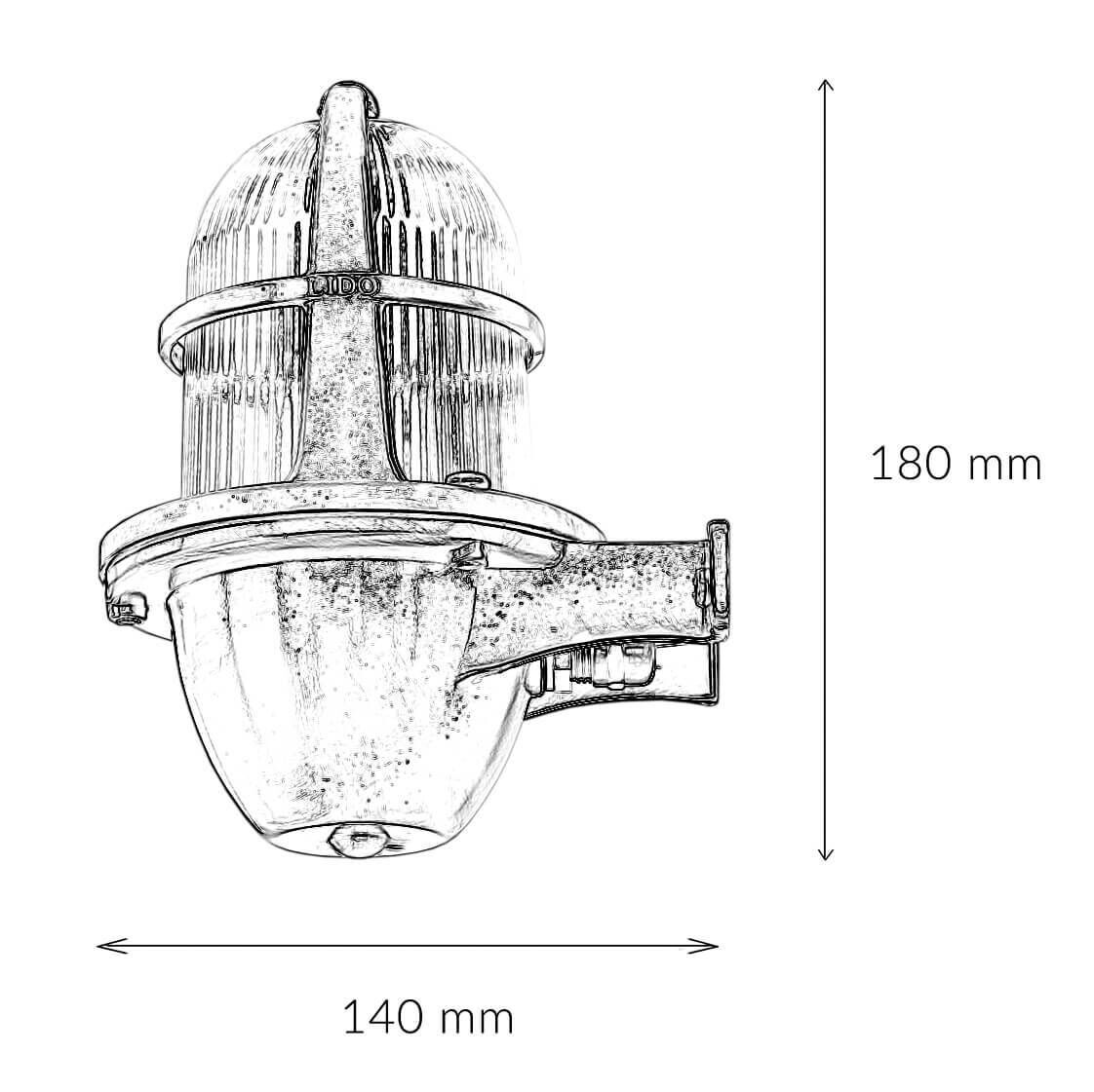 Lampe d'extérieur murale Mesisng verre massif inoxydable