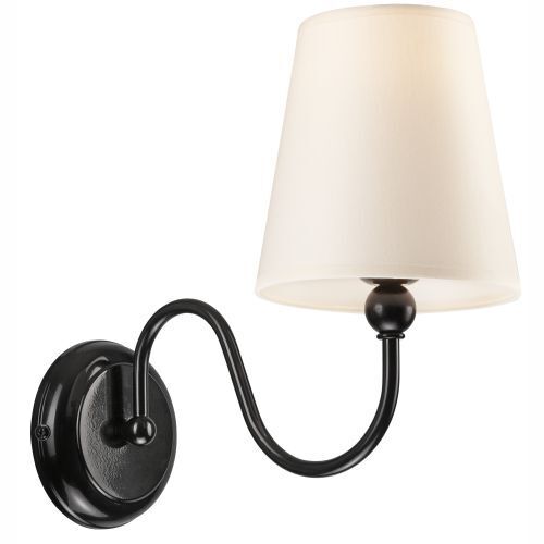 Applique murale MADISYN Noir Tissu Rustique Lampe