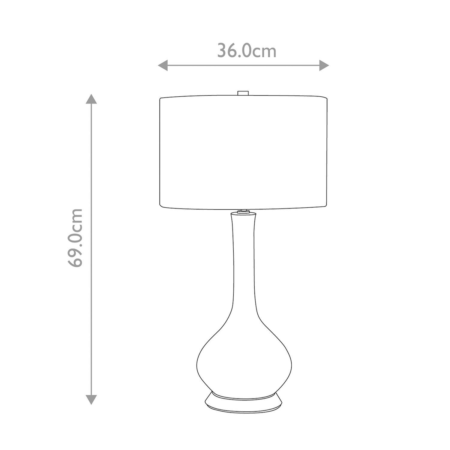 Lampe de chevet tissu céramique E27 69 cm rétro blanc gris