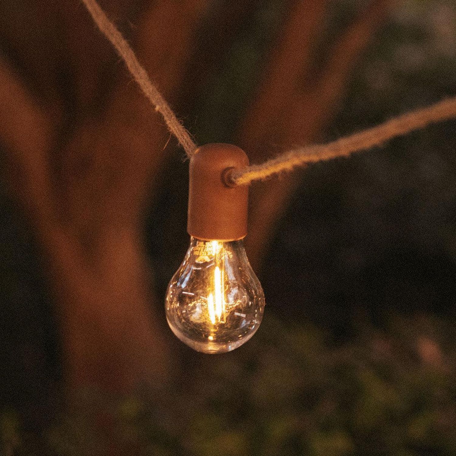 Guirlande lumineuse solaire extérieure LED 2700K Jute IP44 5m de long Licht, Glühbirne