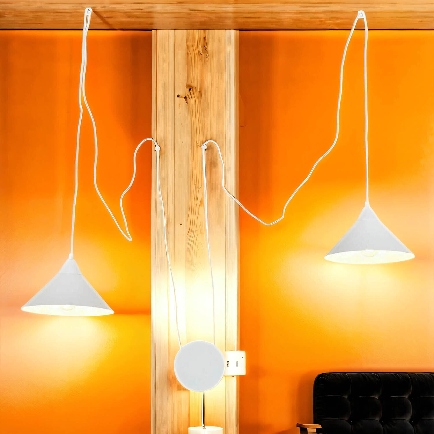 Lampe suspendue avec fiche Blanc Salon Table à manger