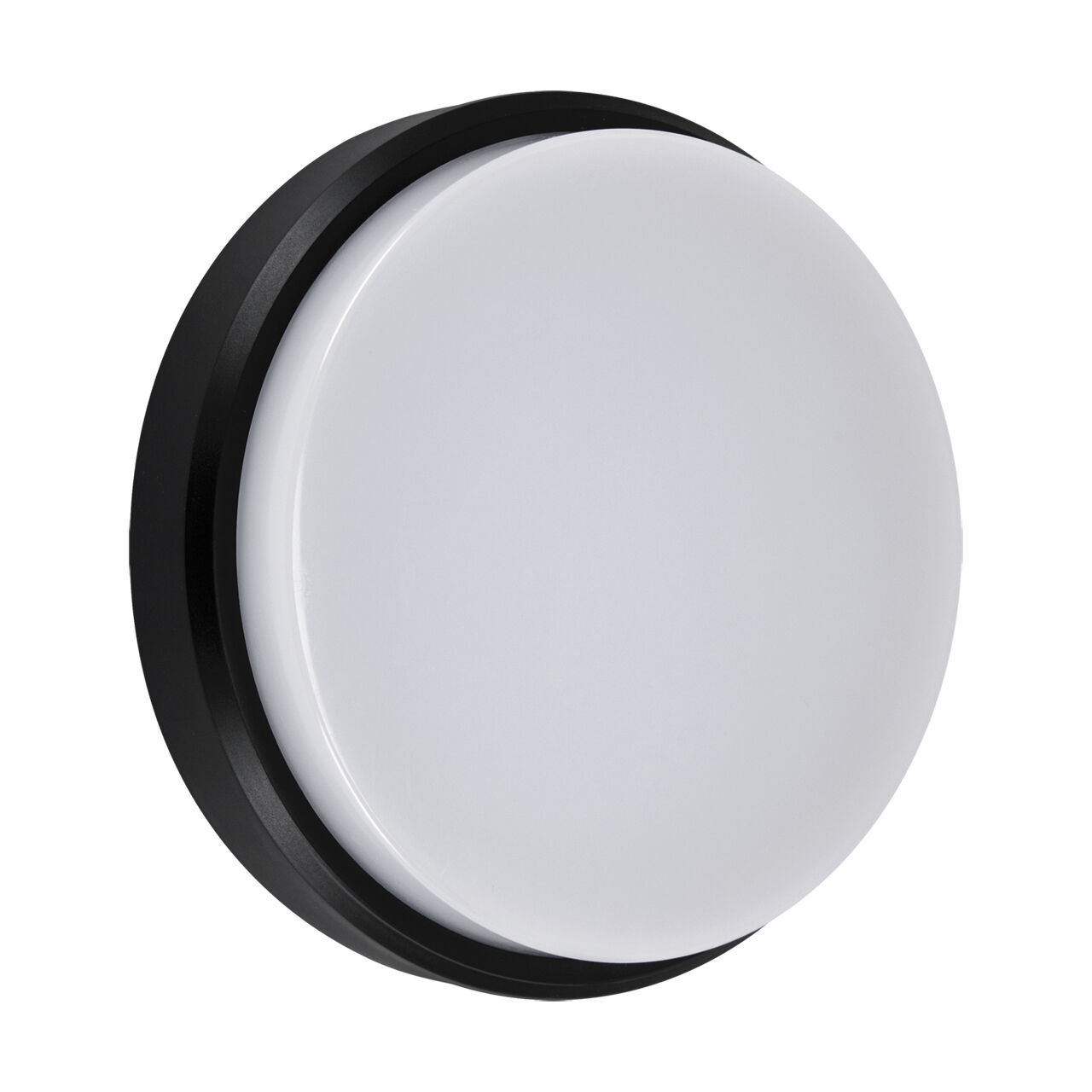 Lampe de plafonnier LED extérieur IP65 L : 17,5 cm noir blanc rond petit