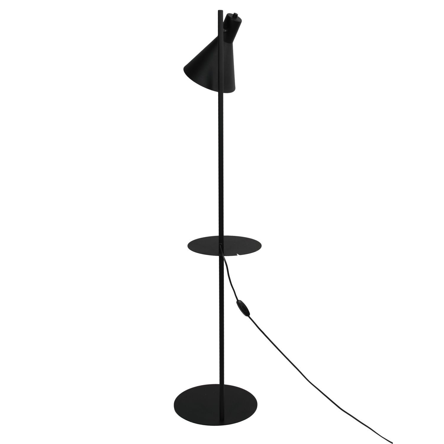 Lampadaire avec support E27 abat-jour réglable noir 138 cm Lampe, Lampenschirm, Bogen, Waffe, mikrofon