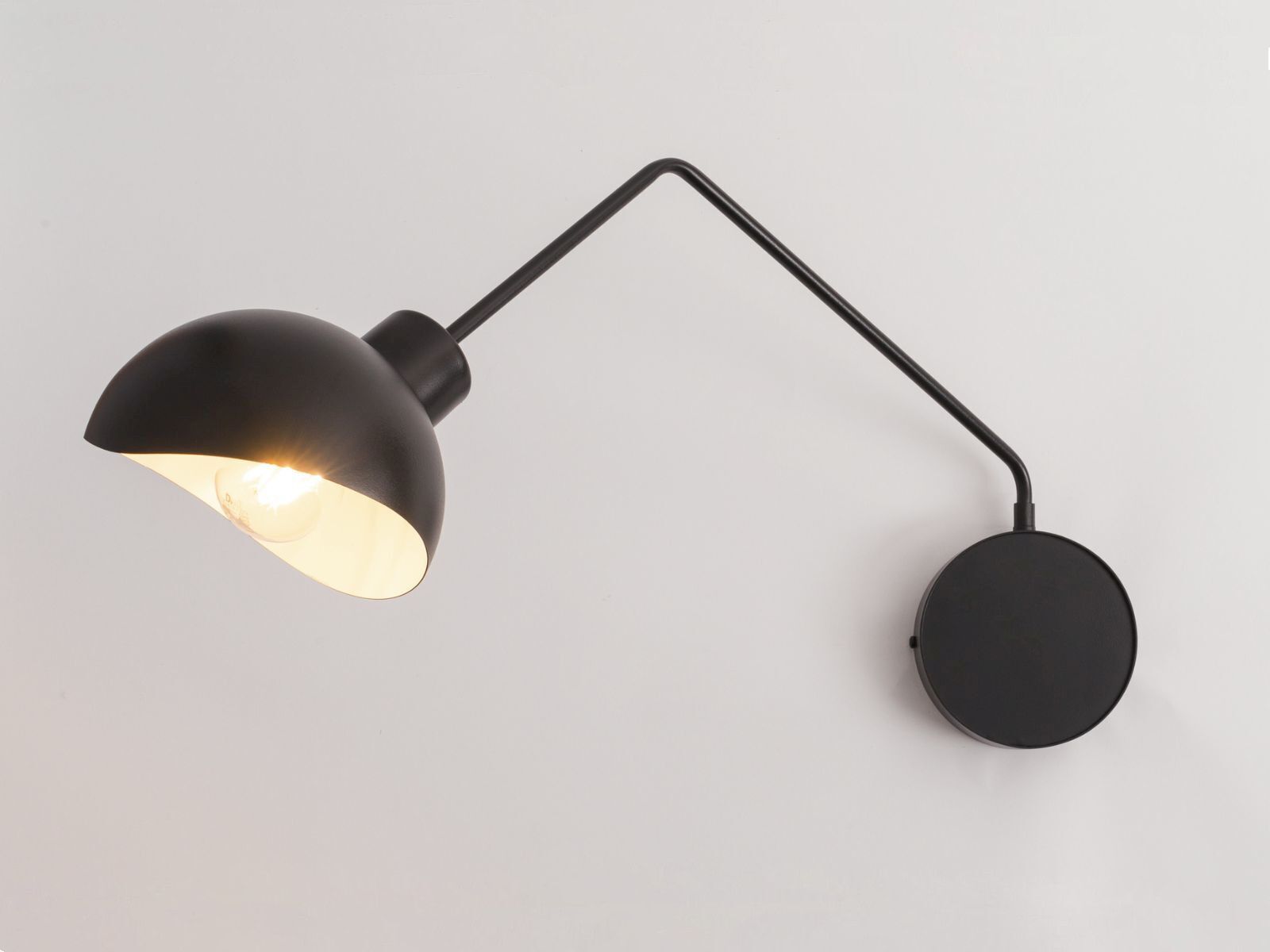 Applique Noir Blanc Métal H:30 cm E27 stylé