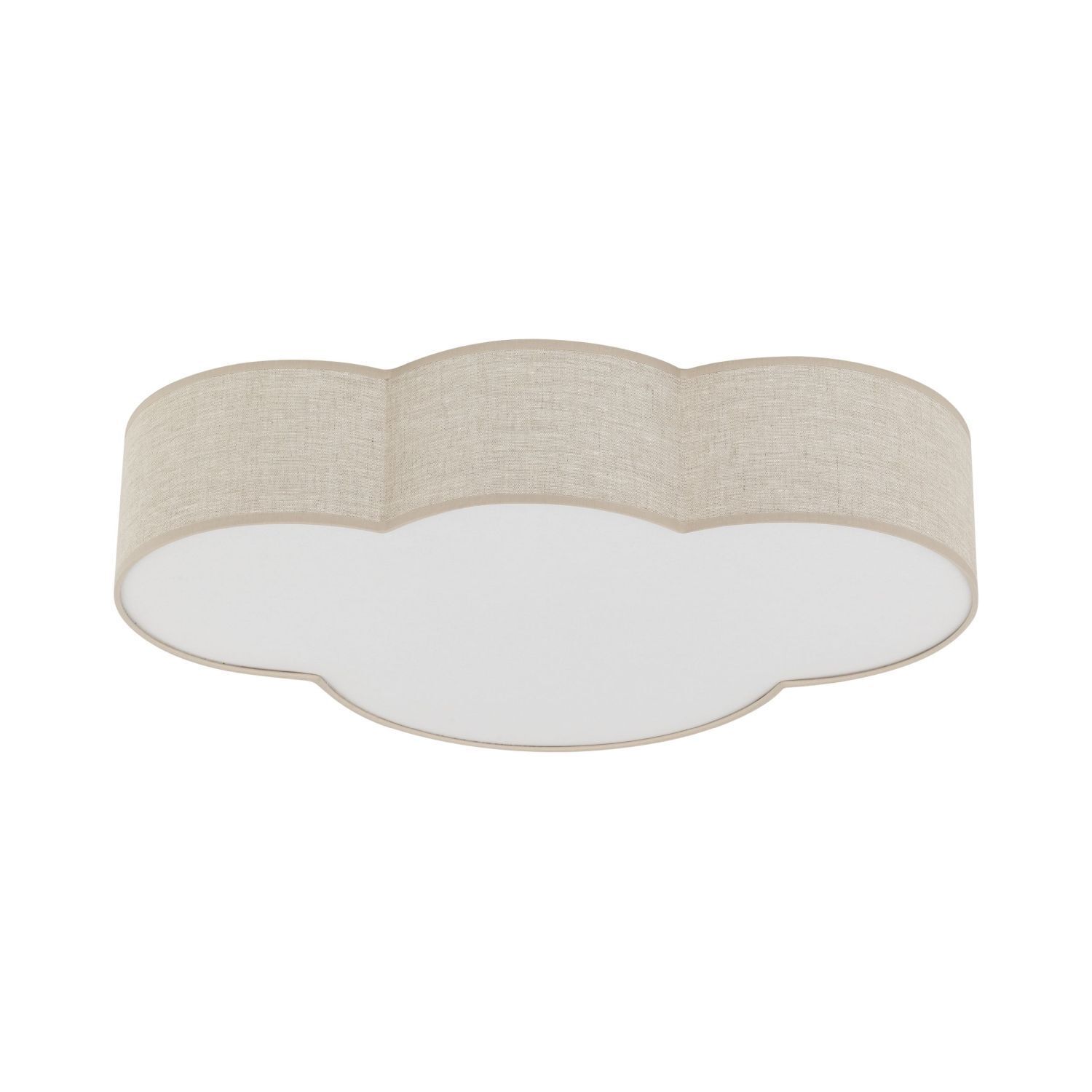 kinder-deckenlampe-kinderzimmerlampe-badlampe-wolki-4x-e27-bis-15w-weiss-beige-fuer-kinder-metall-leinen-le107690-01 Deckenleuchte, Wolkenform, Stoffschirm, Beige, Deckenlampe