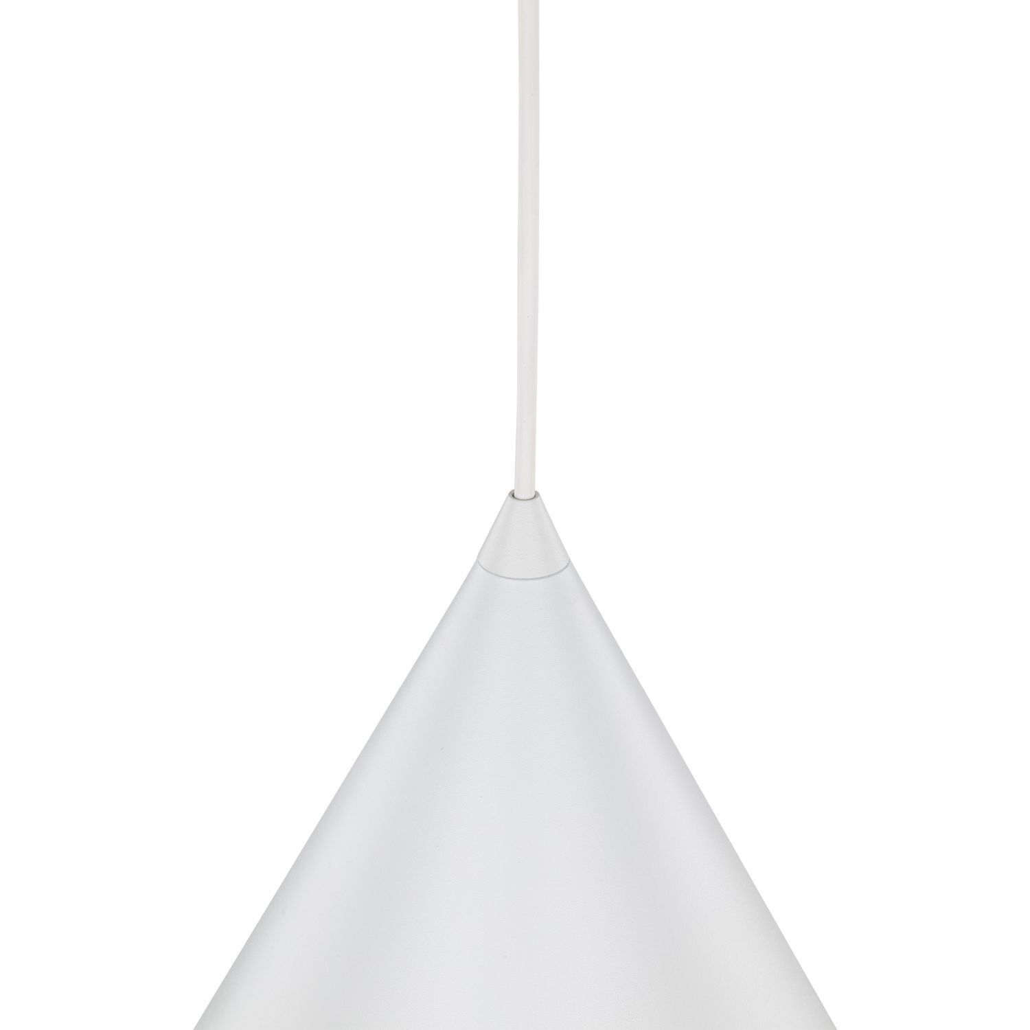 Suspension Blanc Métal Ø 25 cm H : max. 160 cm E27 Retro