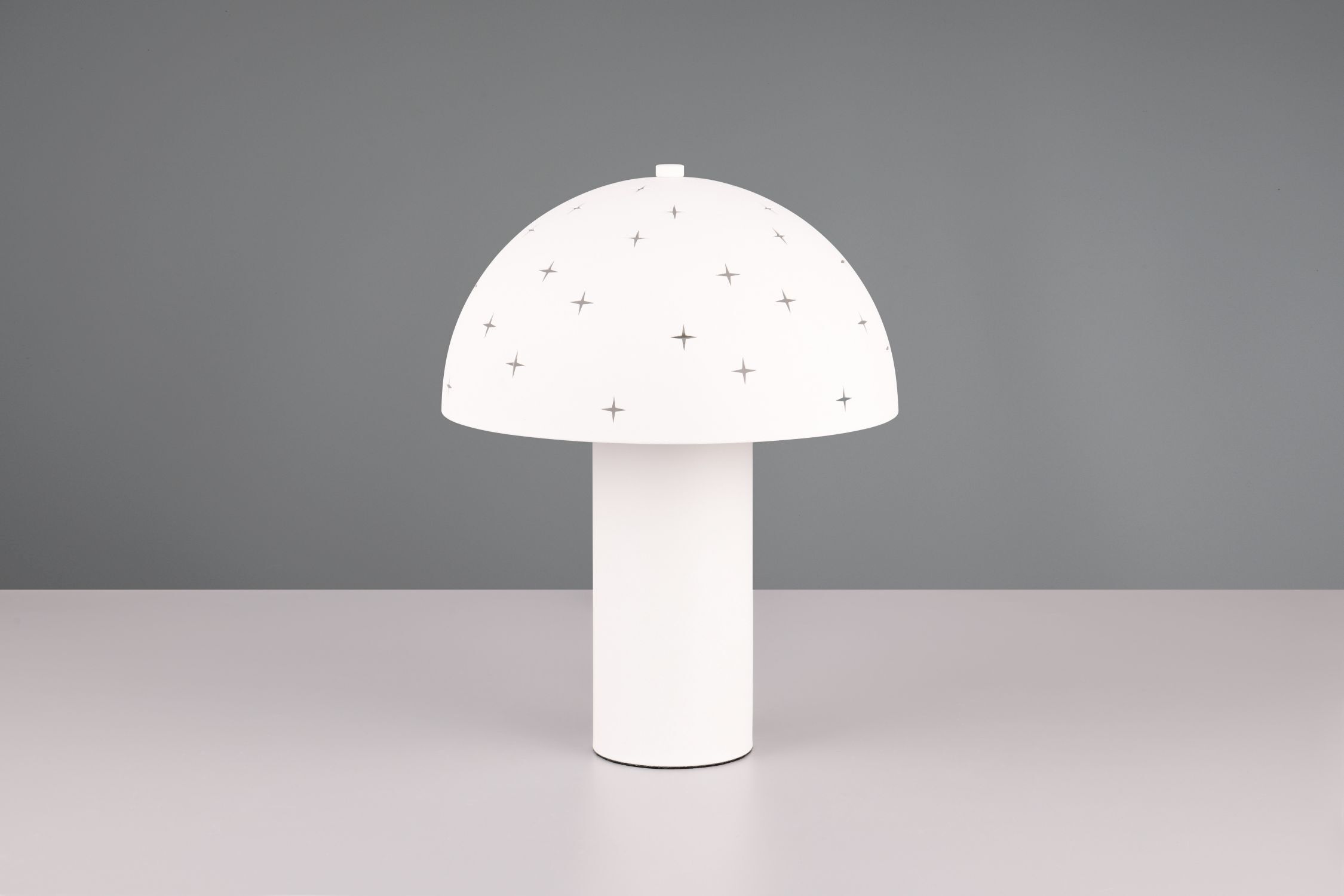 Lampe de table stylée Blanc Métal E14 32,5 cm Étoiles