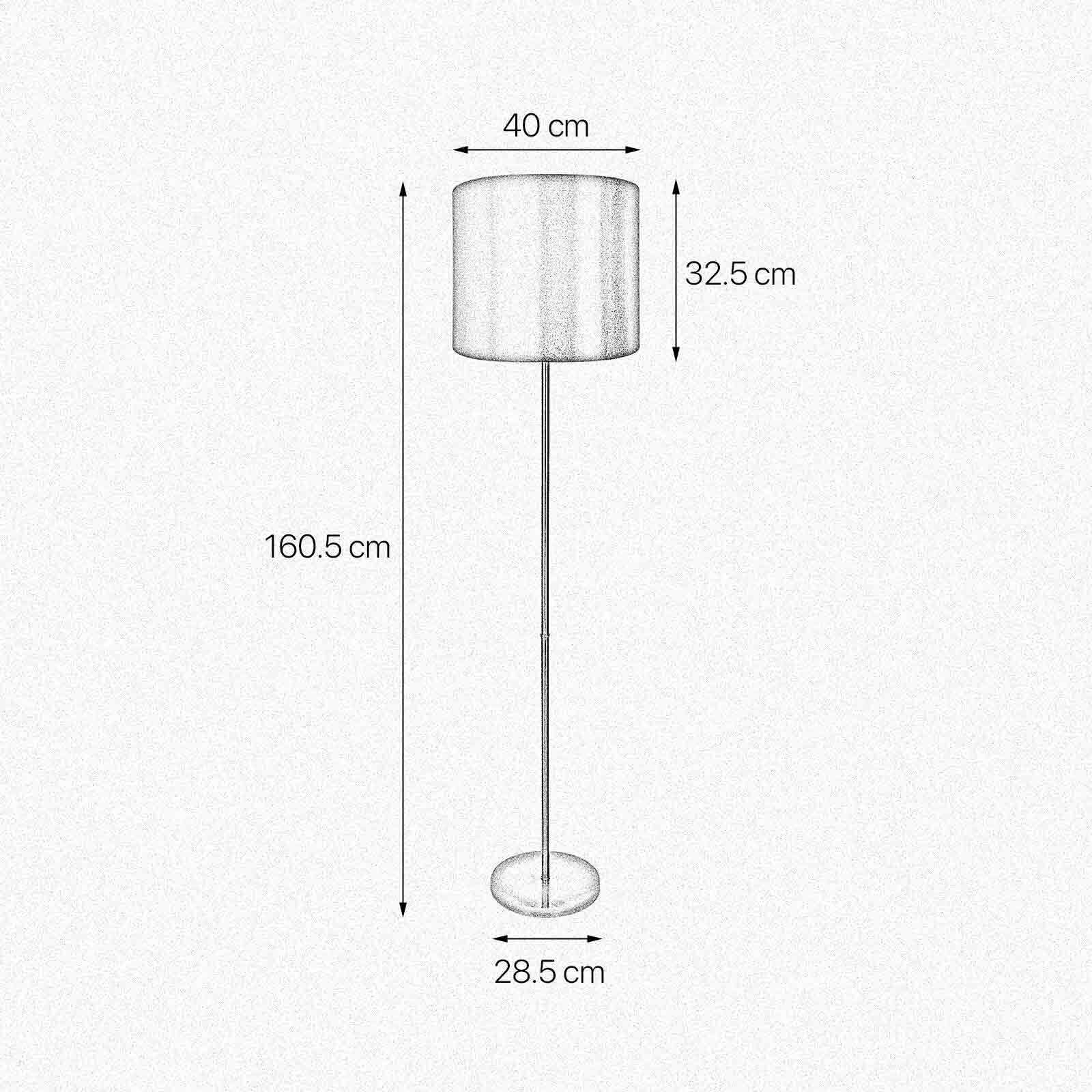 Lampadaire E27 160,5 cm en bronze clair brun laiton tissu Lampe, Lampenschirm