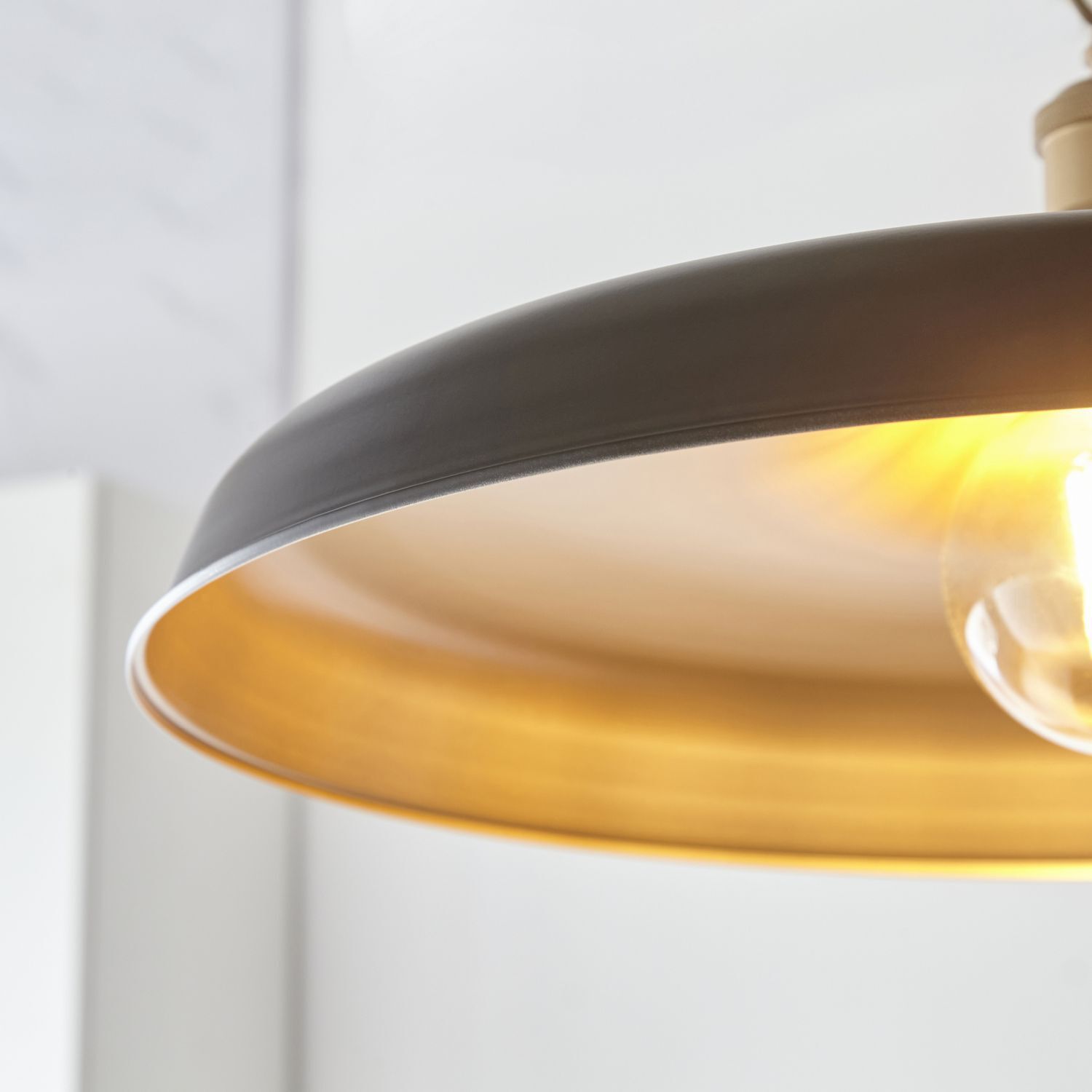 Suspension noir or rond Ø 50 cm métal E27 ADAM