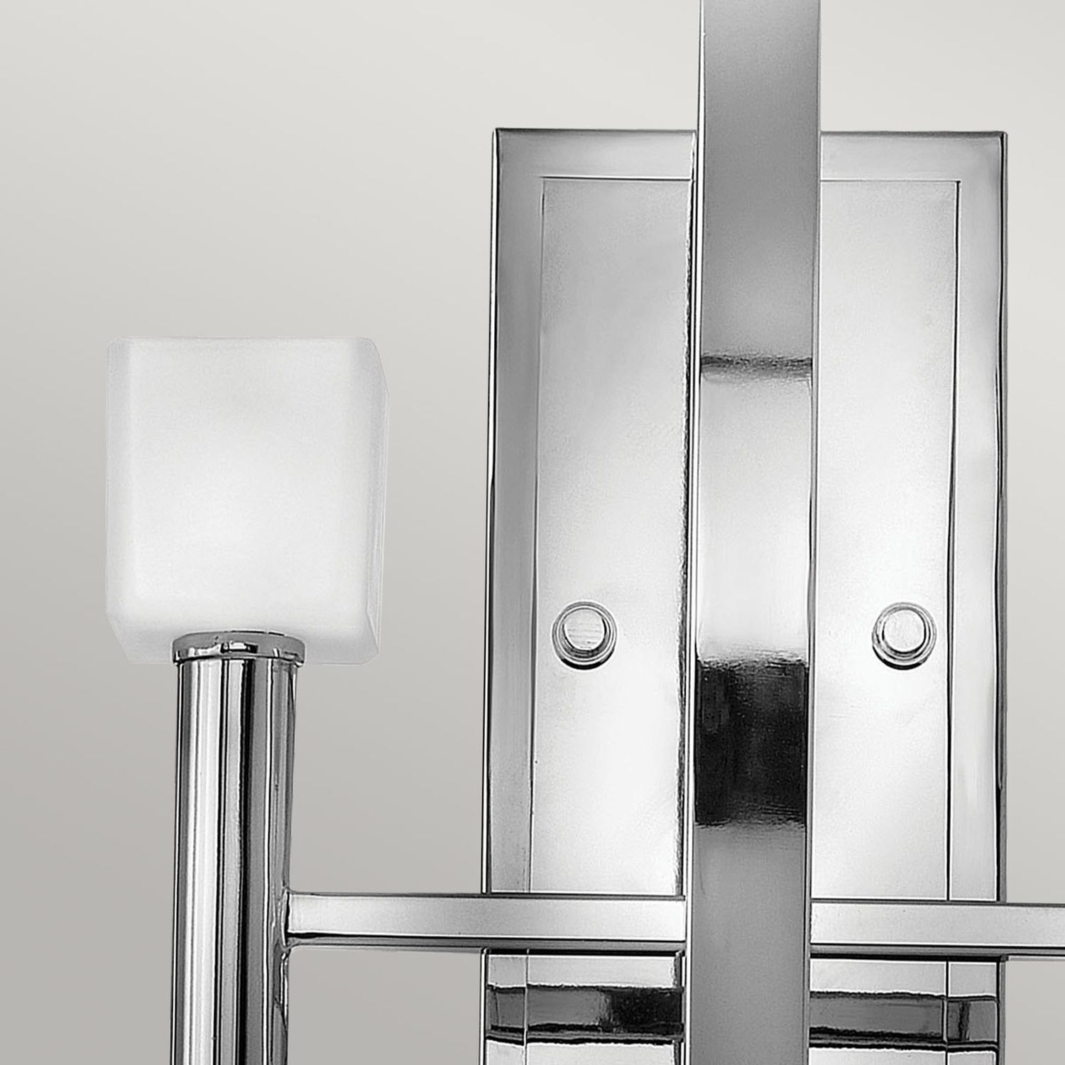 Applique Métal Verre H : 50 cm Chrome Blanc avec 2x G9 LED