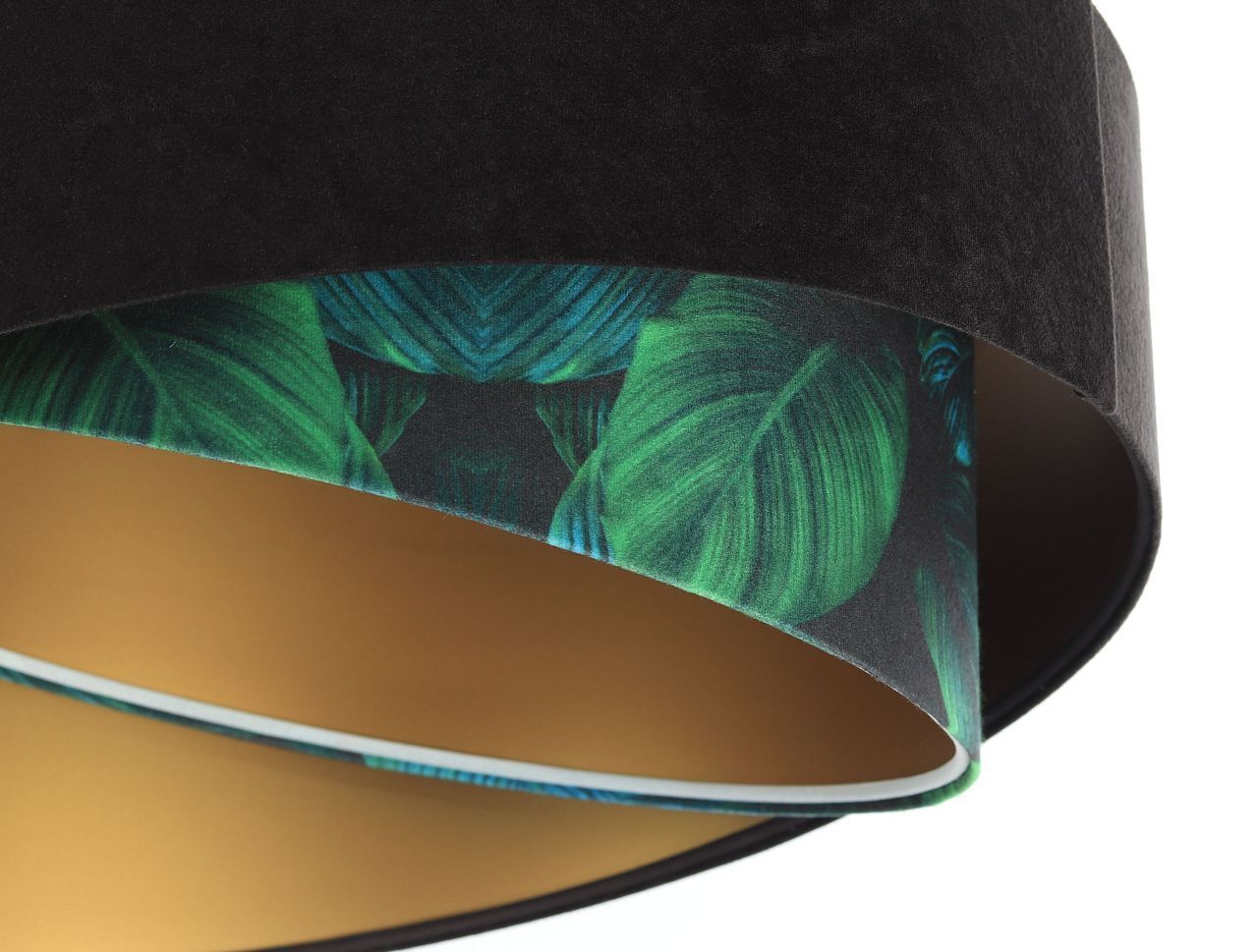 Suspension E27 ronde D : 50 cm Tissu aspect velours Tropical