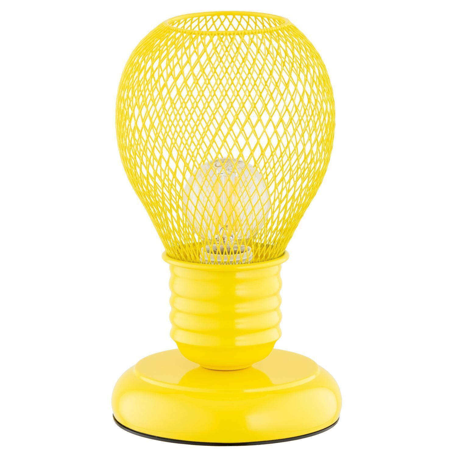 kinder-tischlampe-kinderlampe-wohnzimmerbeleuchtung-hirta-1x-e14-bis-10w-gelb-metall-fuer-kinder-le130615-01 Gadget, Birne, Gelb, Metallnetz, Tischleuchte