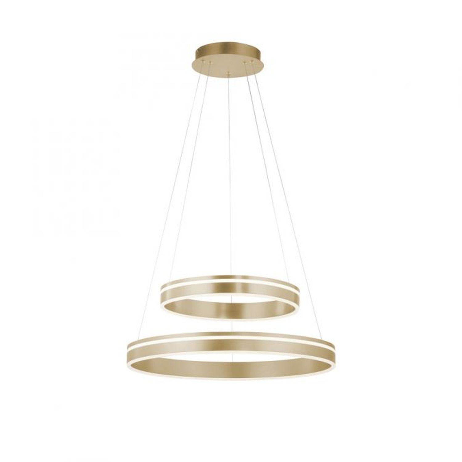 Suspension LED à intensité variable Ø59 cm rond 56 W en laiton