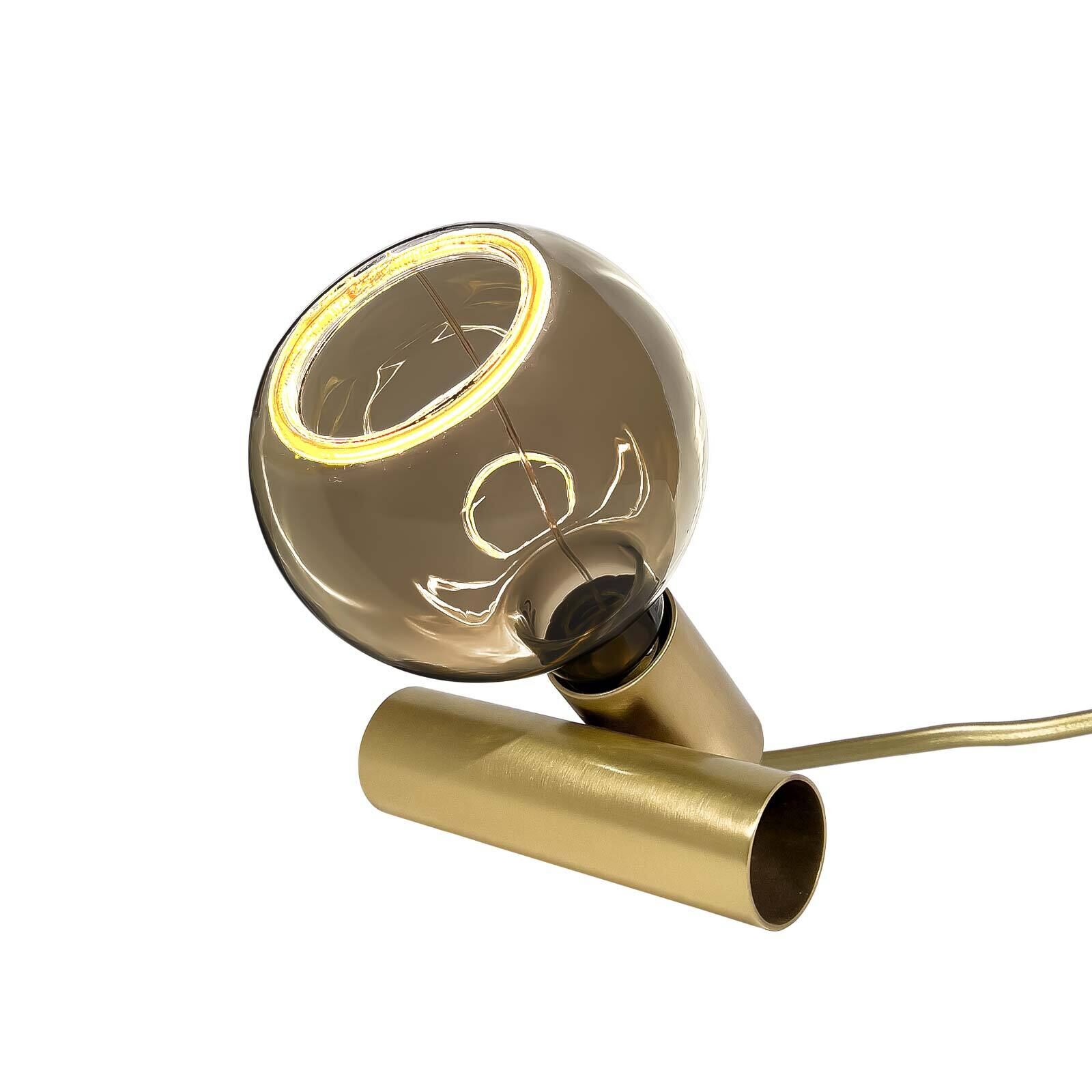 Lampe de table petite H : 8 cm Laiton véritable E27 en bronze clair