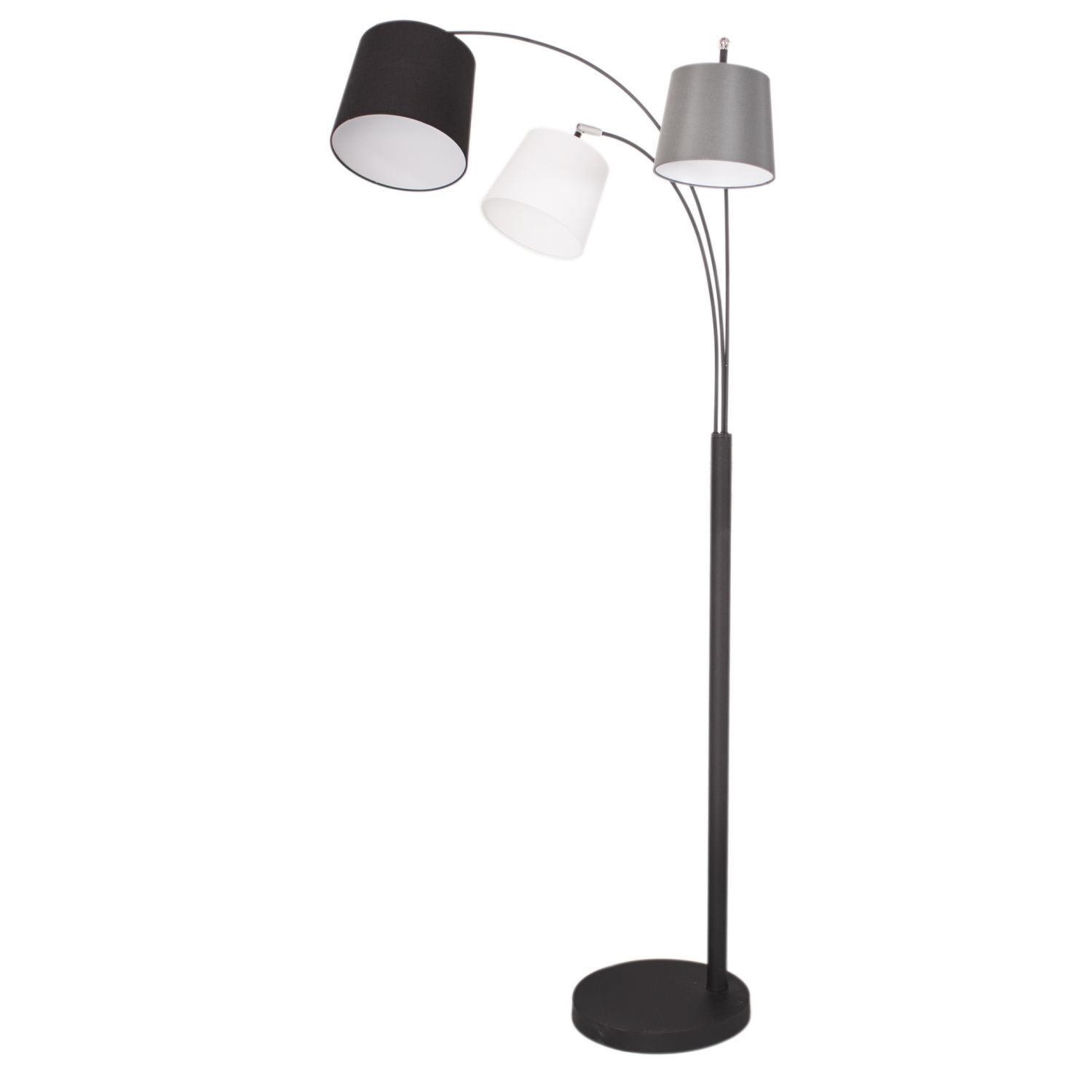 Lampadaire courbé 175 cm de haut Tissu Métal E14 réglable