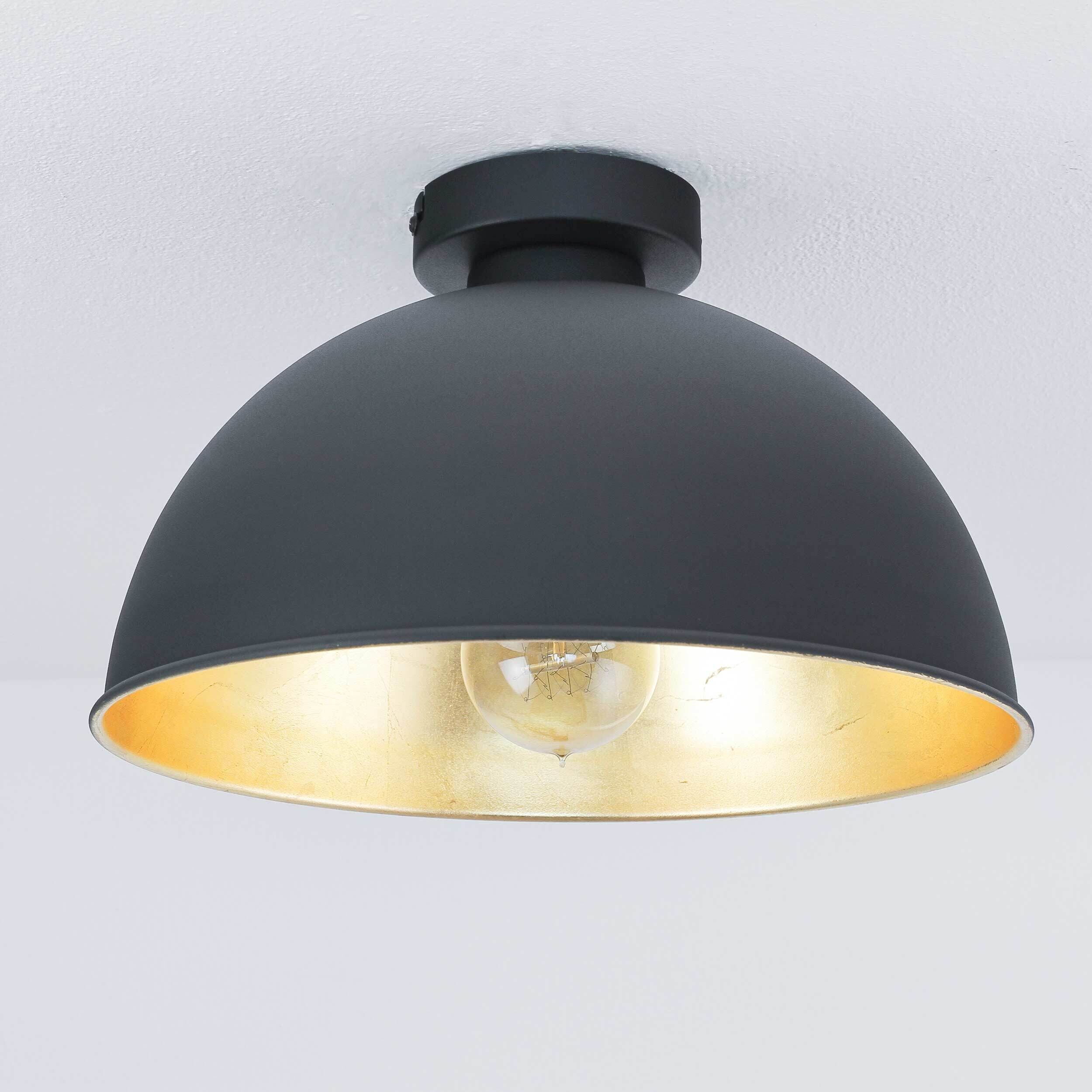 Plafonnier rond moderne noir