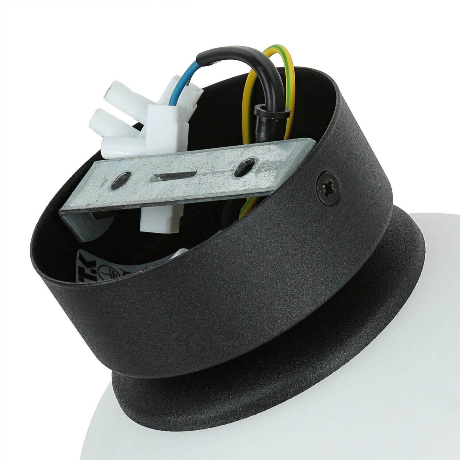 pendant light, decke montage, schwarze fassung, metallhalter, verkabelungssatz