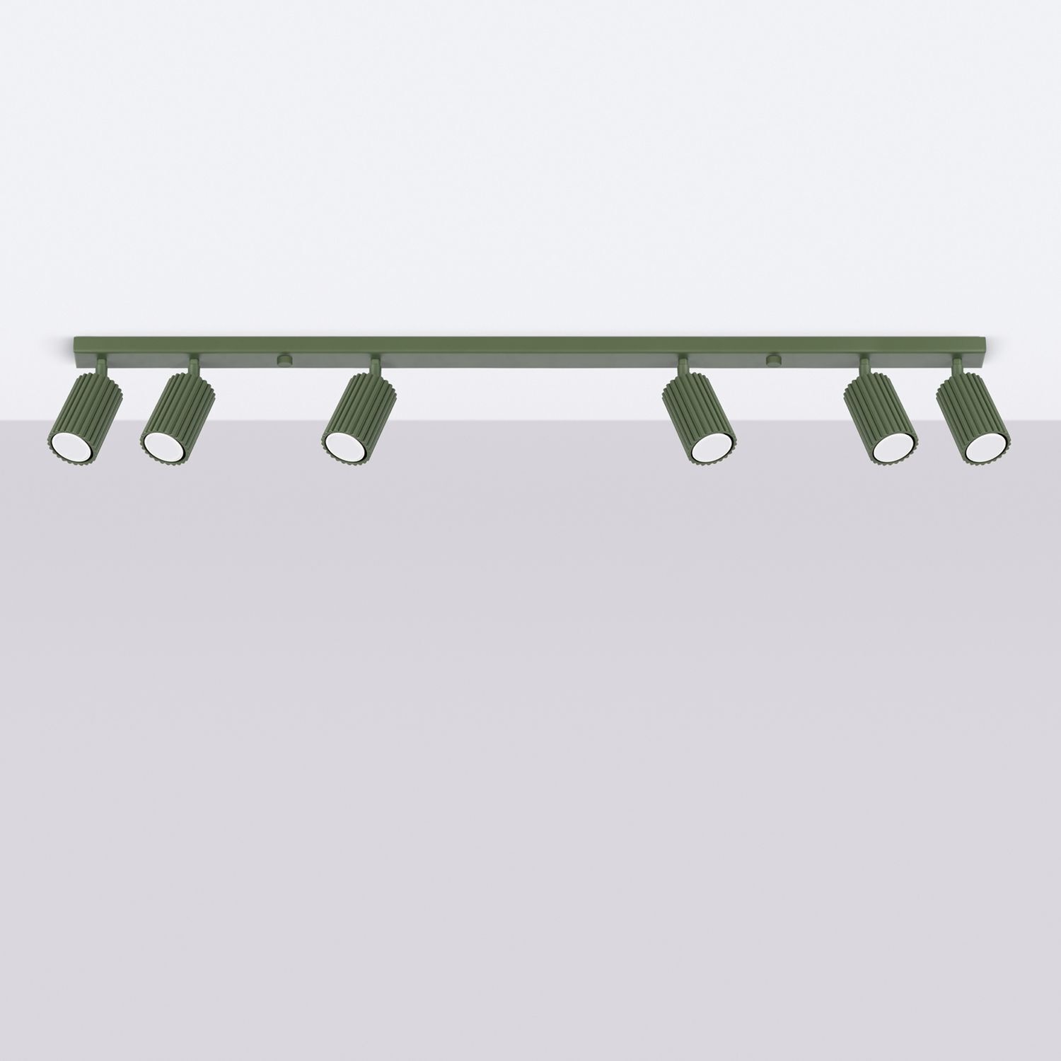 Deckenlampe Modern 117 cm lang GU10 6-flammig schwenkbar Grün