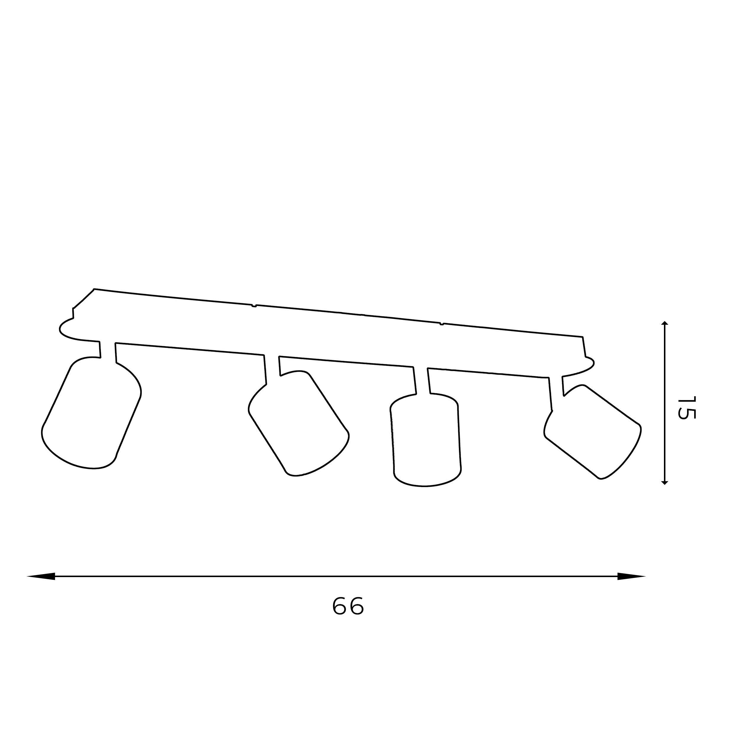 Spot Lampe Plafond Blanc Métal GU10 66 cm WIOMA