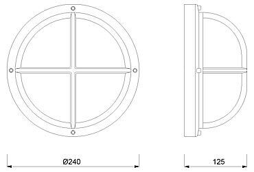 Applique murale chrome LED laiton véritable IP54 Extérieur maritime