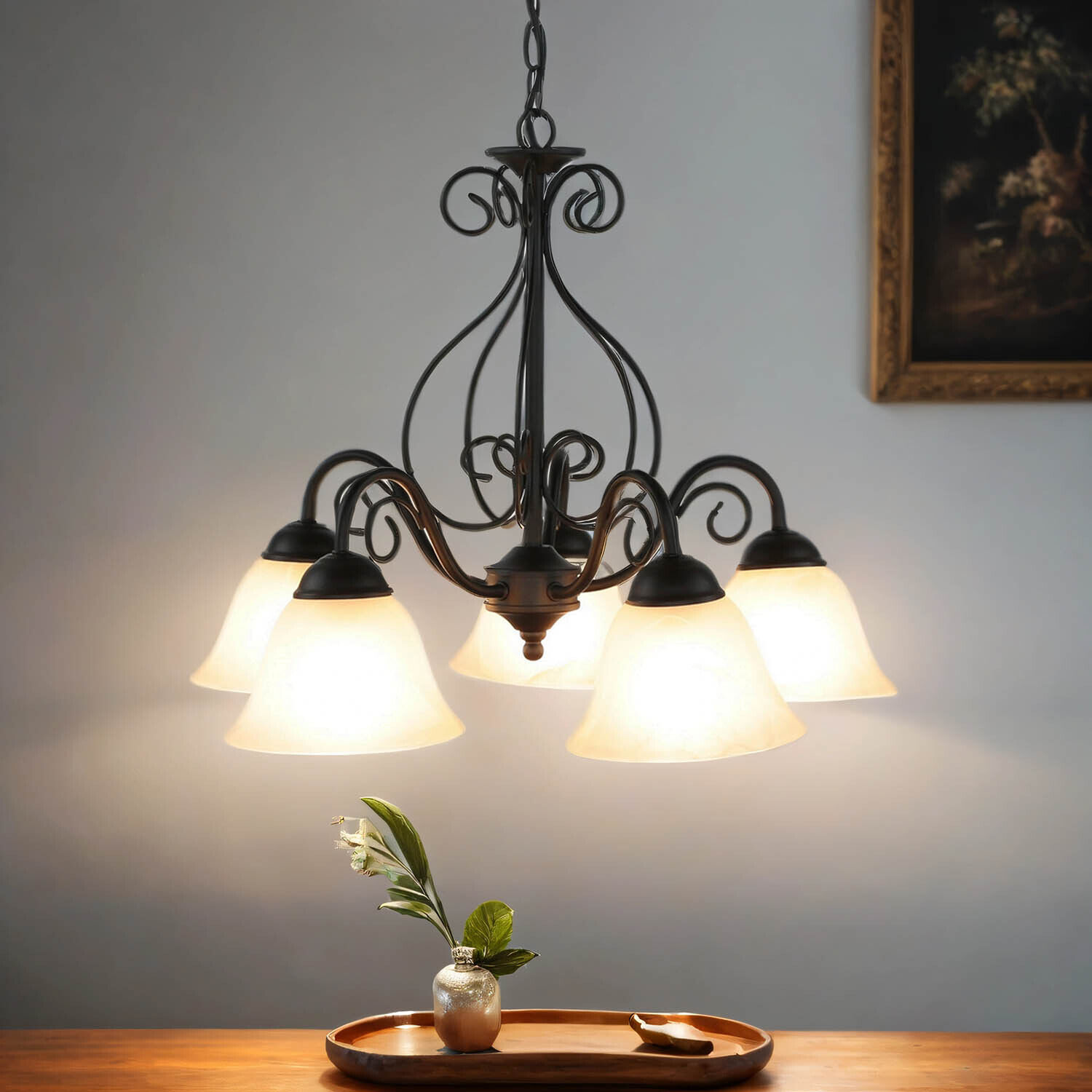 Suspension rustique E14 ATHEN Lampe, Kronleuchter