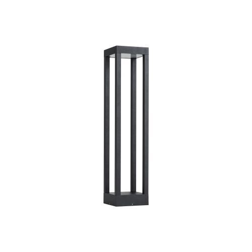 Lampe d'allée LED noire 50 cm petite IP54 aluminium