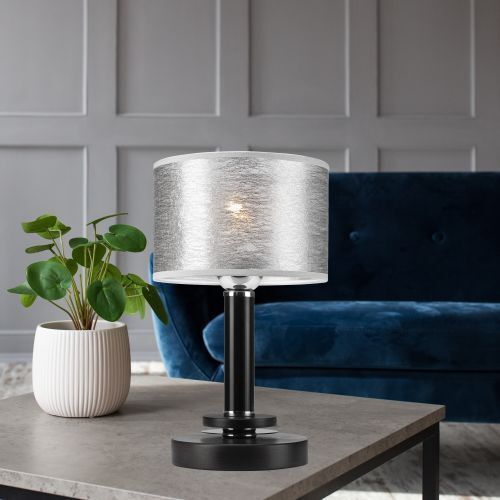 Lampe de table Moderne Gris Tissu H:33cm DENIRA