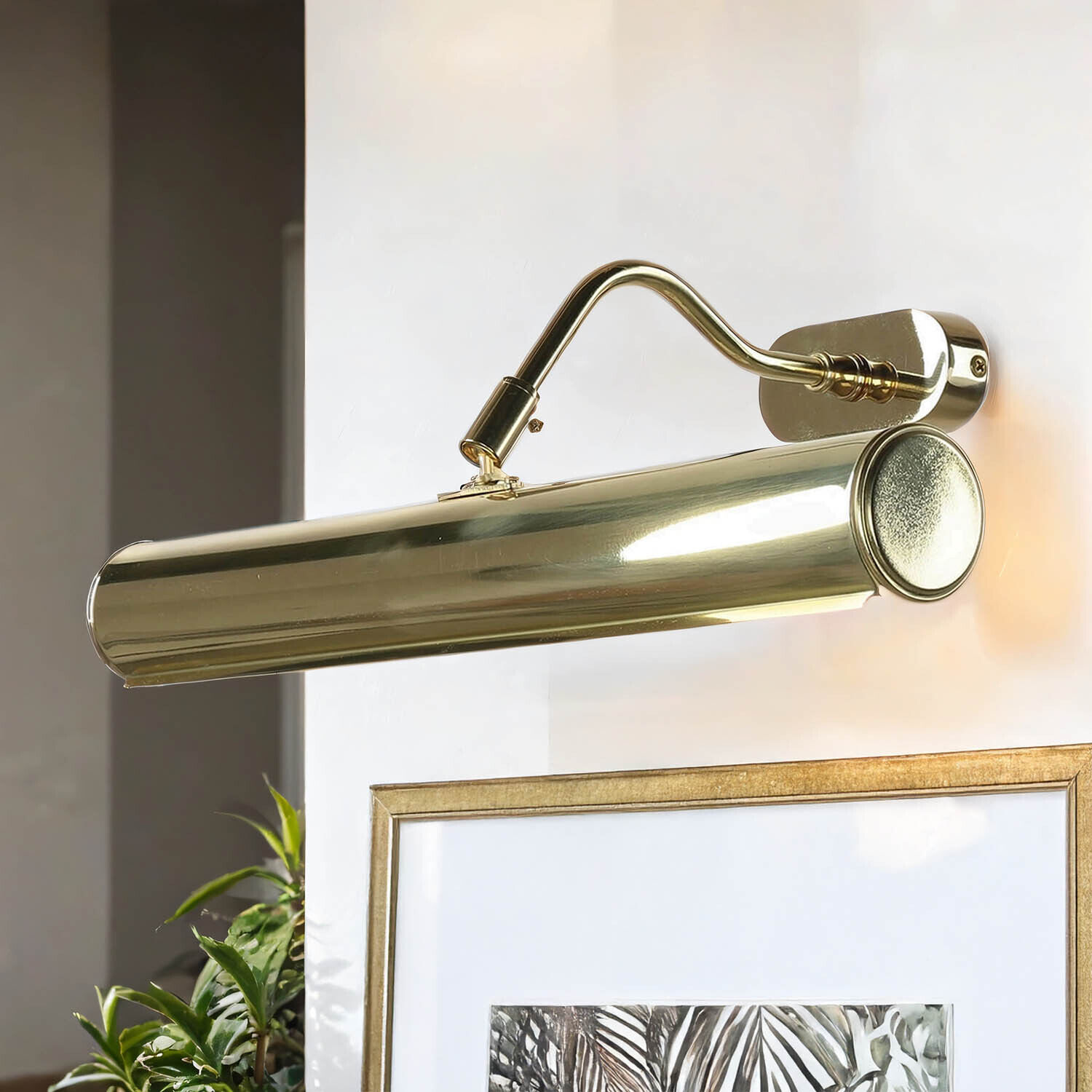 Bilderleuchte Messing B: 40 cm 2x E14 schwenkbar