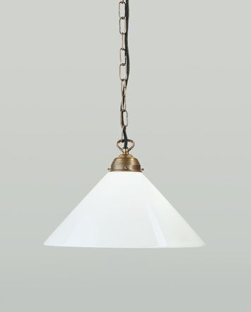 Lampe à suspendre ronde E27 Ø35 cm Berliner laiton verre