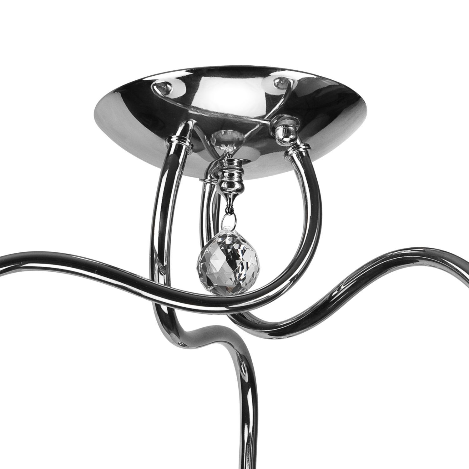 Lampe de plafonnier confortable Abat-jour en verre L:50 cm E27 en chrome Lampe de plafonnier confortable Abat-jour en verre L:50 cm E27 en chrome