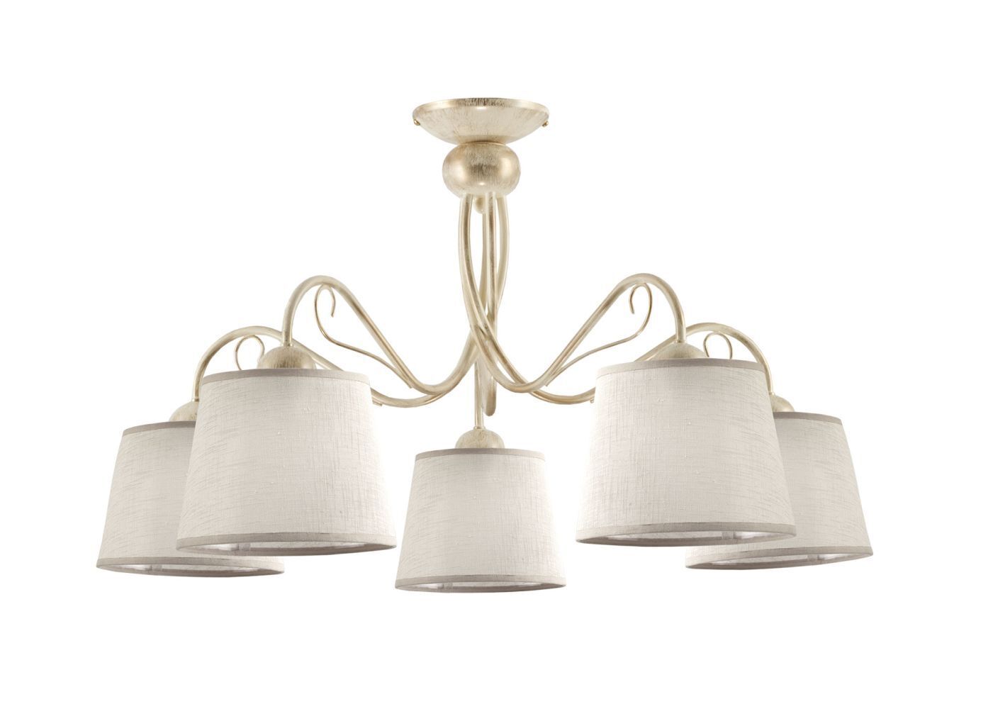 Plafonnier LOCOLA Ø80cm Tissu Abat-jour Lampe E27