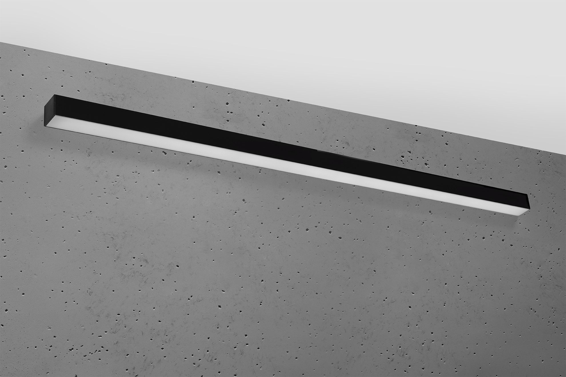 Applique murale LED claire 150 cm Downlight noir anti-éblouissement