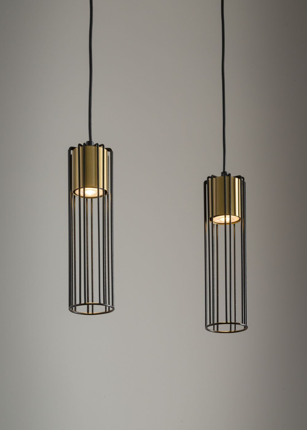 Lampe à suspendre 2 flammes grille métallique GU10 décorative