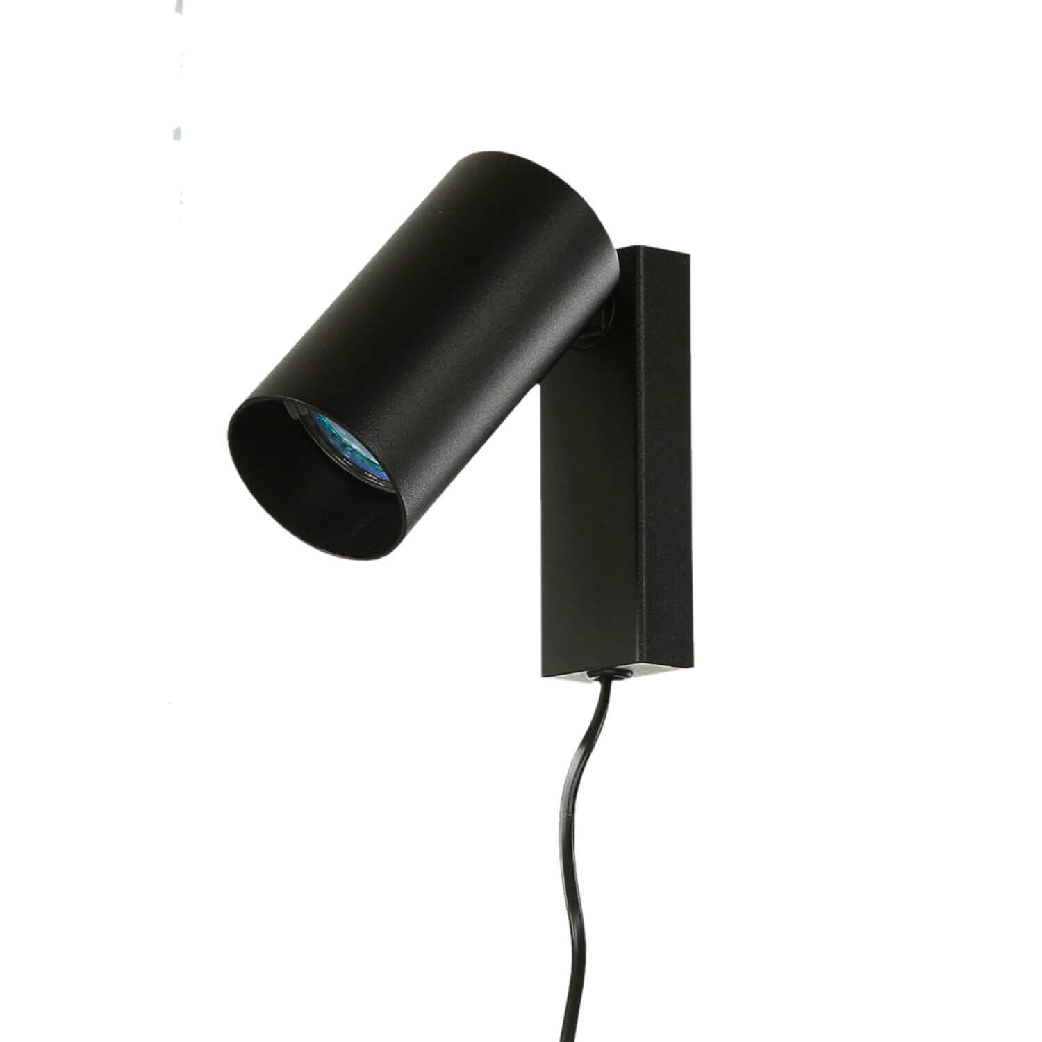 Petite lampe spot avec interrupteur Câble noir GU10