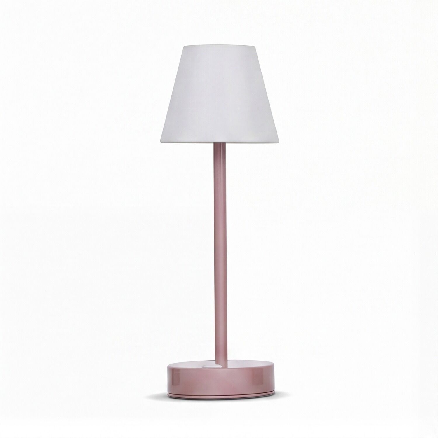 le126697-tischleuchte-terrasse-wohnzimmer-schlafzimmer-aussen-metall-stoff-modern-rosa-weiss-02 Tischlampe, Lampenbase, Stativlampe, pink, Schirm