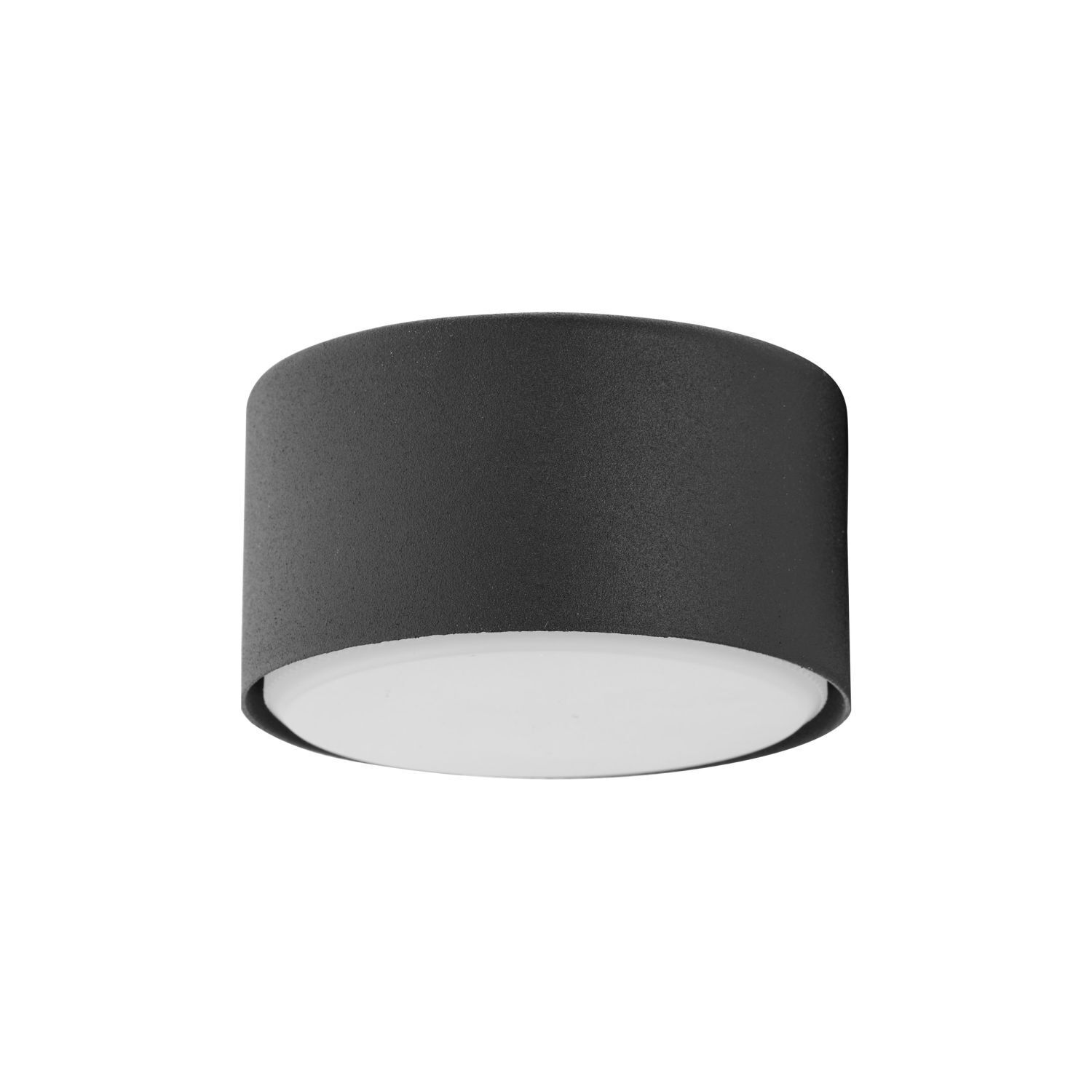 Spot lampe rond petit Ø 8 cm plat noir faible éblouissement