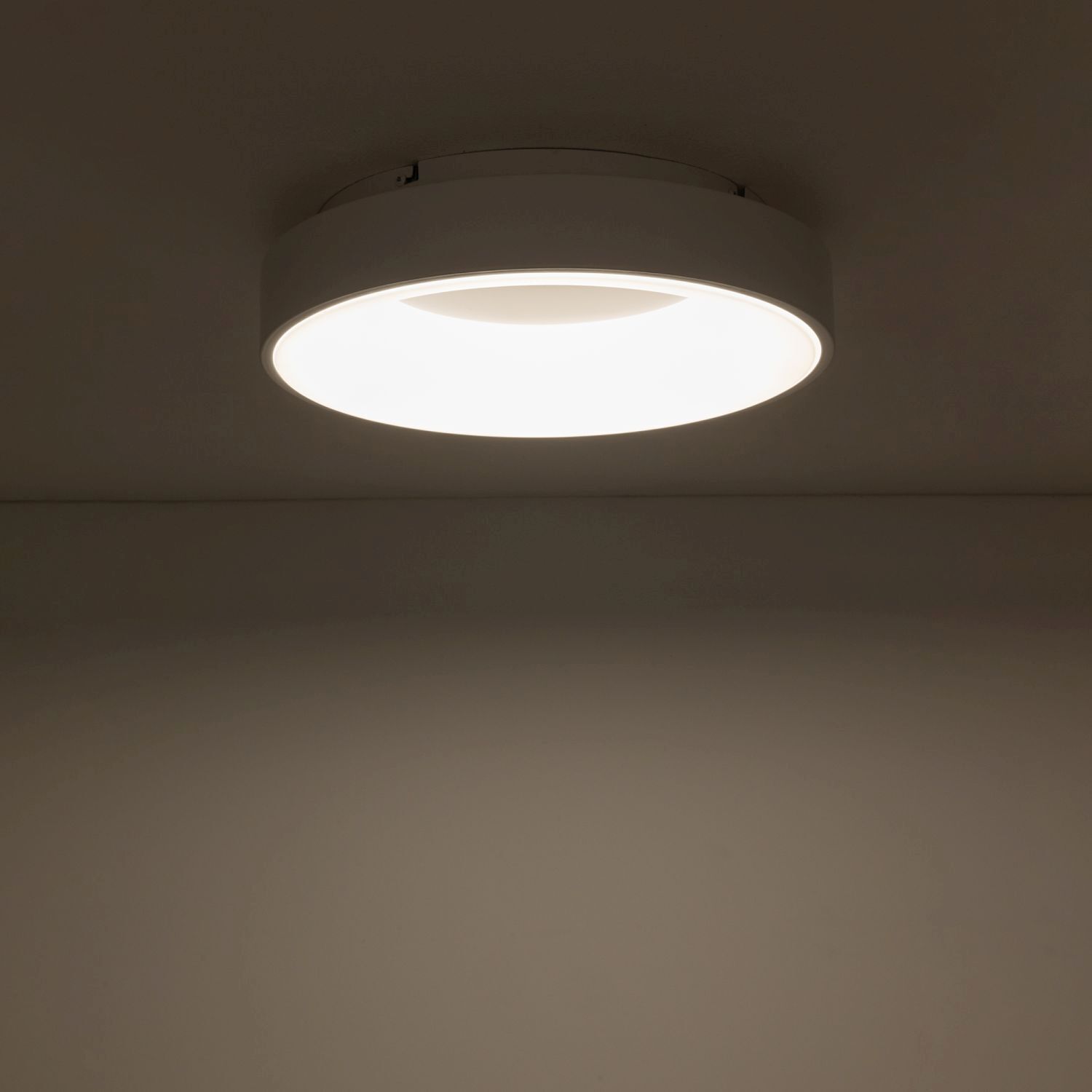 Plafonnier LED blanc métal Ø 38 cm 2700 lm 32 W