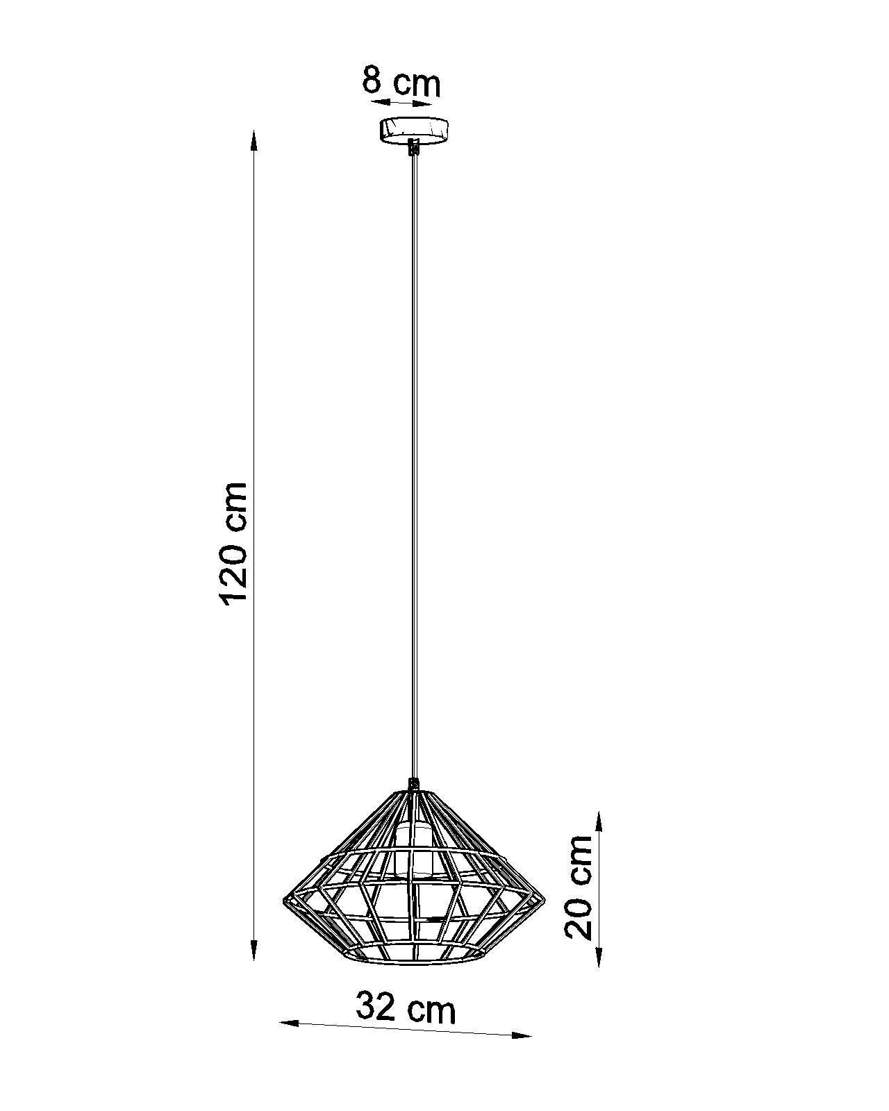 Suspension fil géométrique abat-jour cage E27