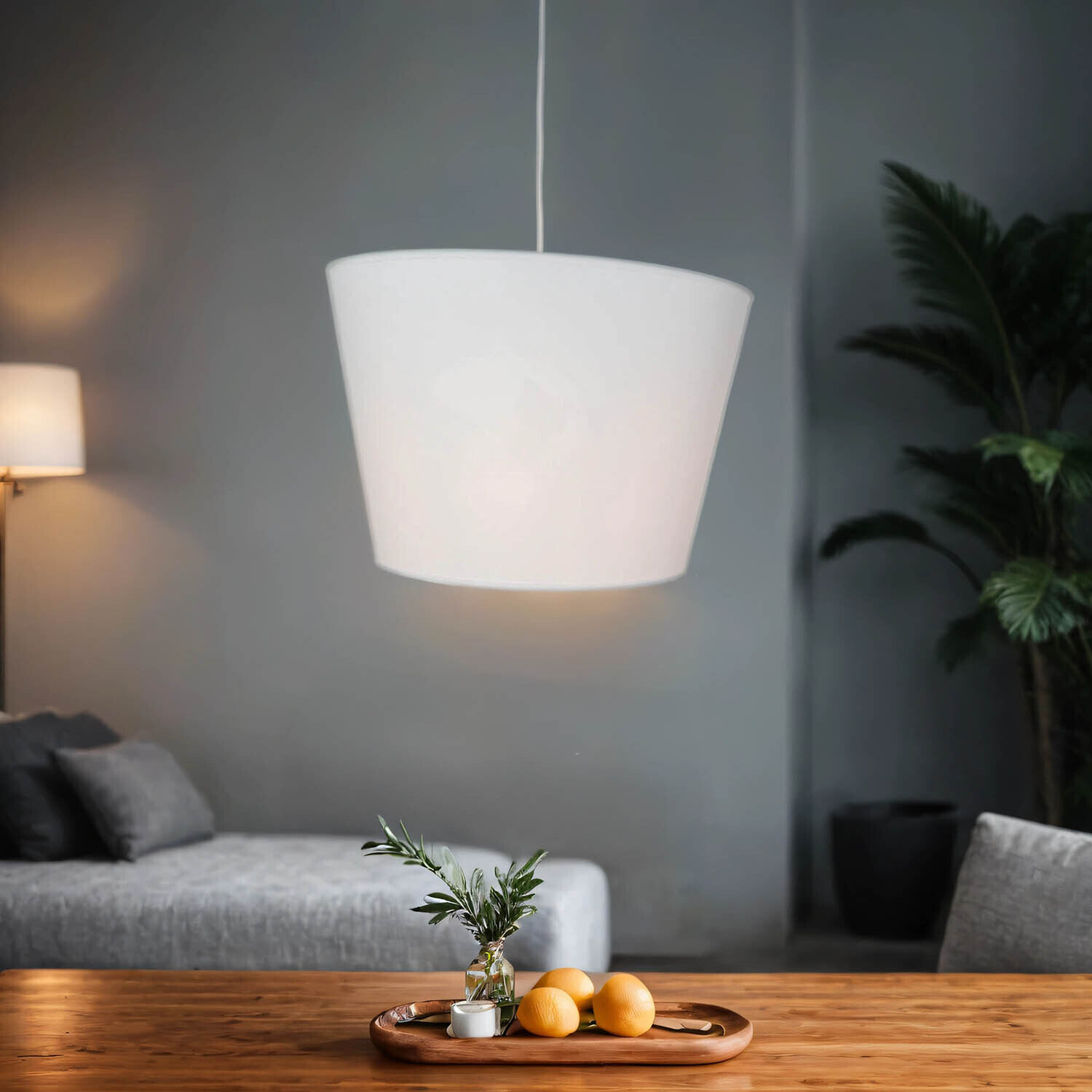 Stylische Hängelampe GABRIELA Weiß Design Ø35cm Lampe, Stehlampe
