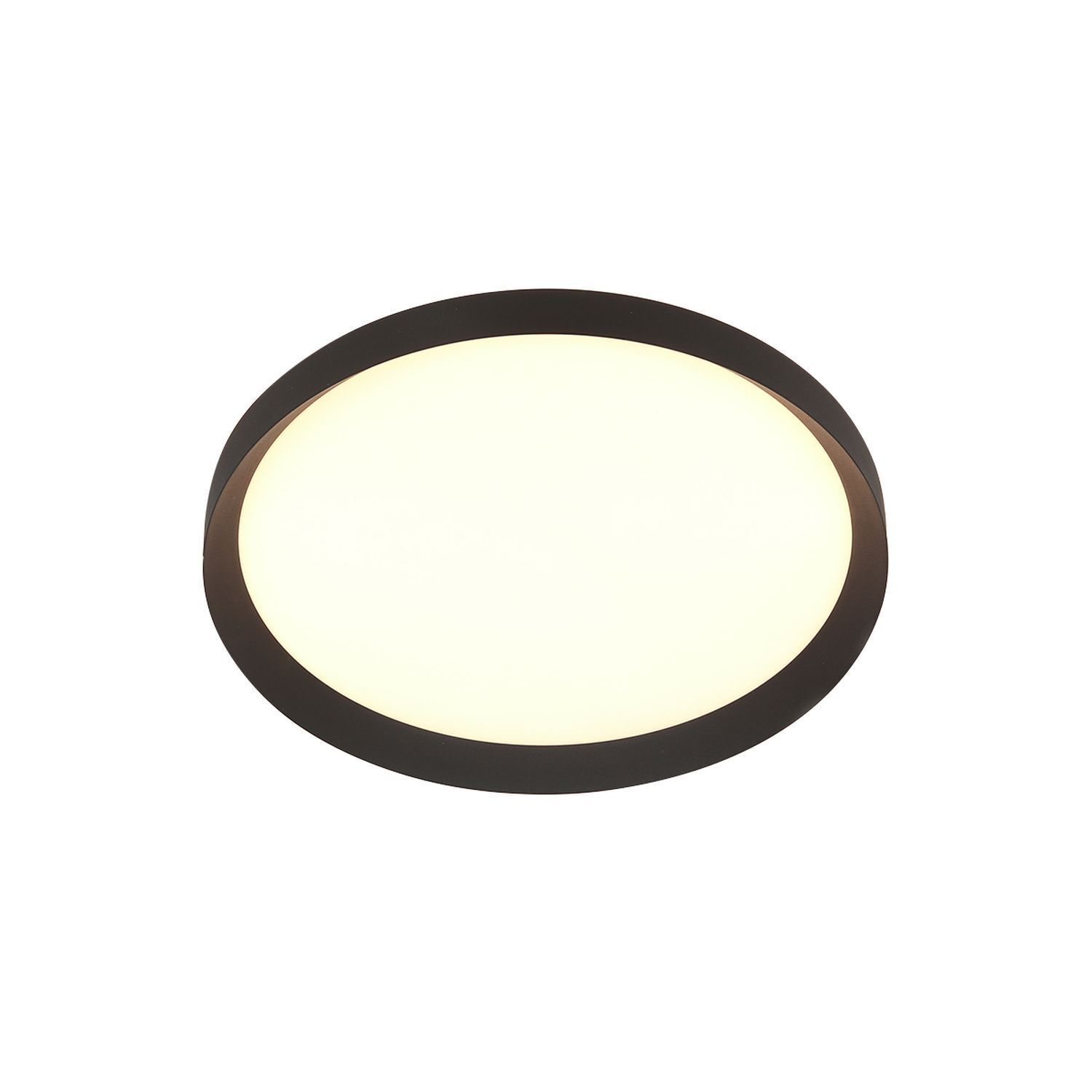 Plafonnier LED noir blanc L:40 cm 2700 K rond