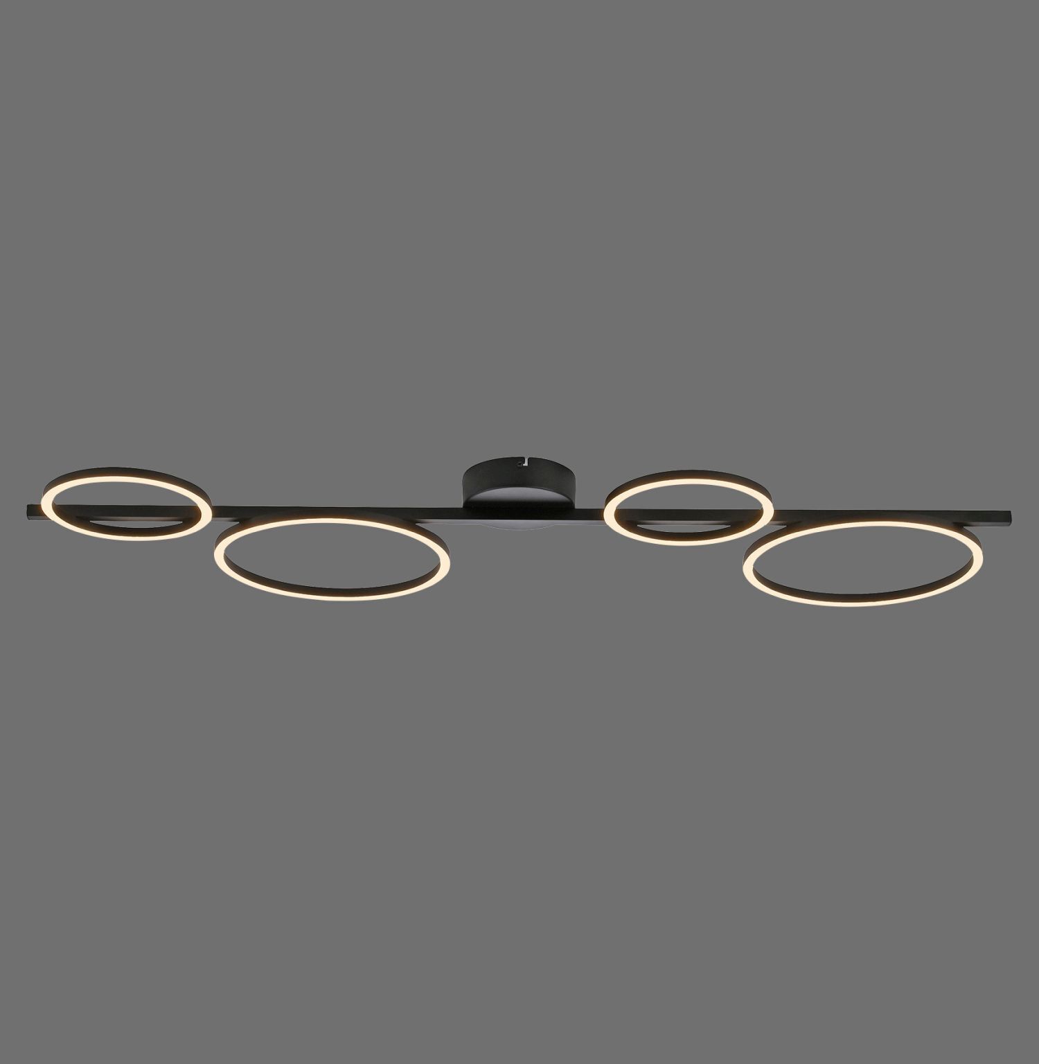 Lampe de plafonnier LED noire métal 120 cm allongée 4850 lm