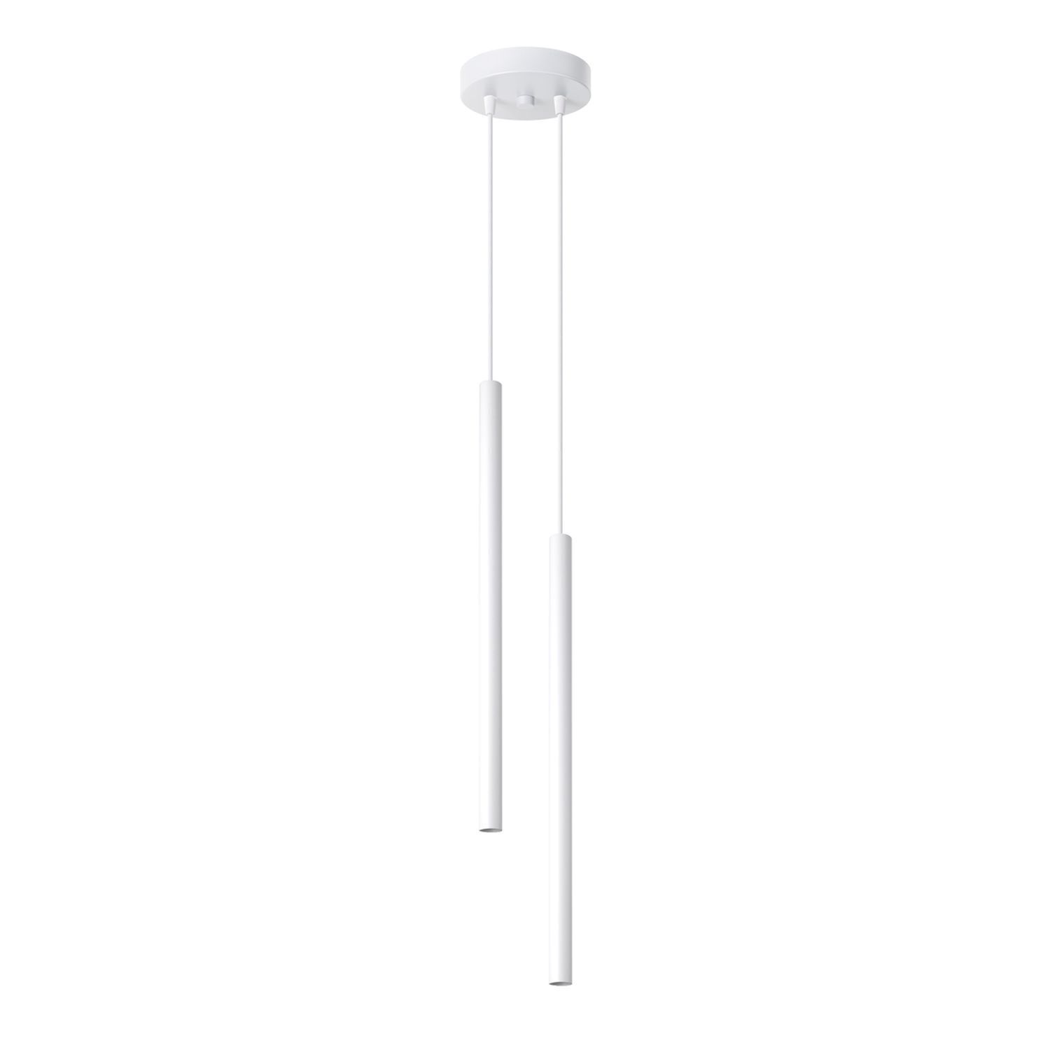 Pendelleuchte Weiß Stahl G9 L:15 cm 2-flammig stilvoll pendant light, linear pendant, white, minimal, ceiling mount