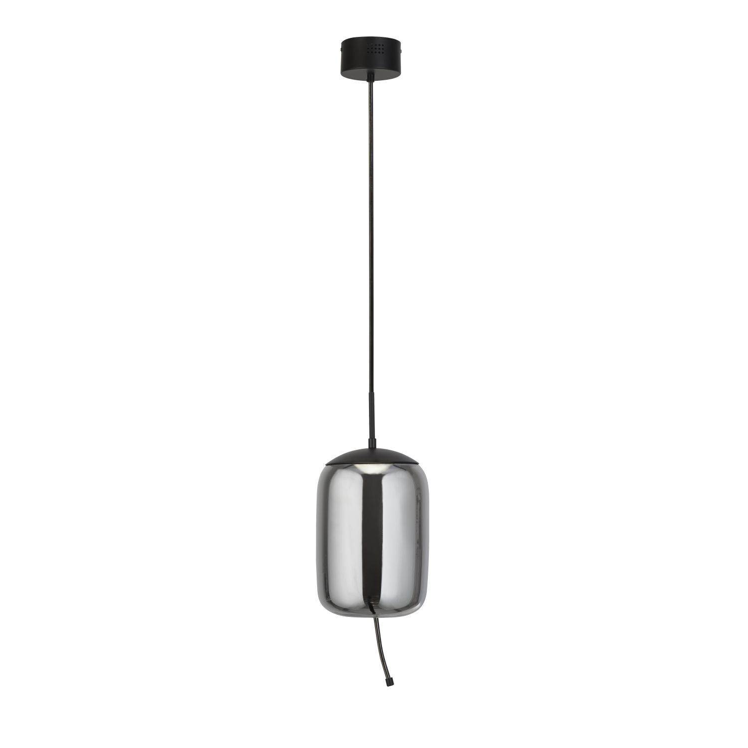Suspension LED Gris Ø 18 cm 2700 K Verre Métal